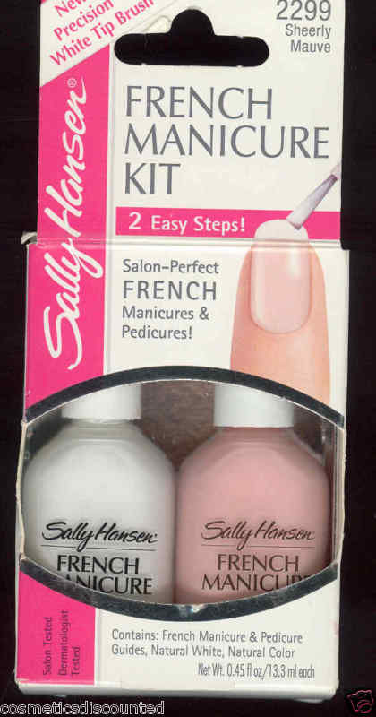 Buy Sally Hansen Hard As Nails French Manicure Kit Sheerly Mauve (13.3 ml each) - Purplle