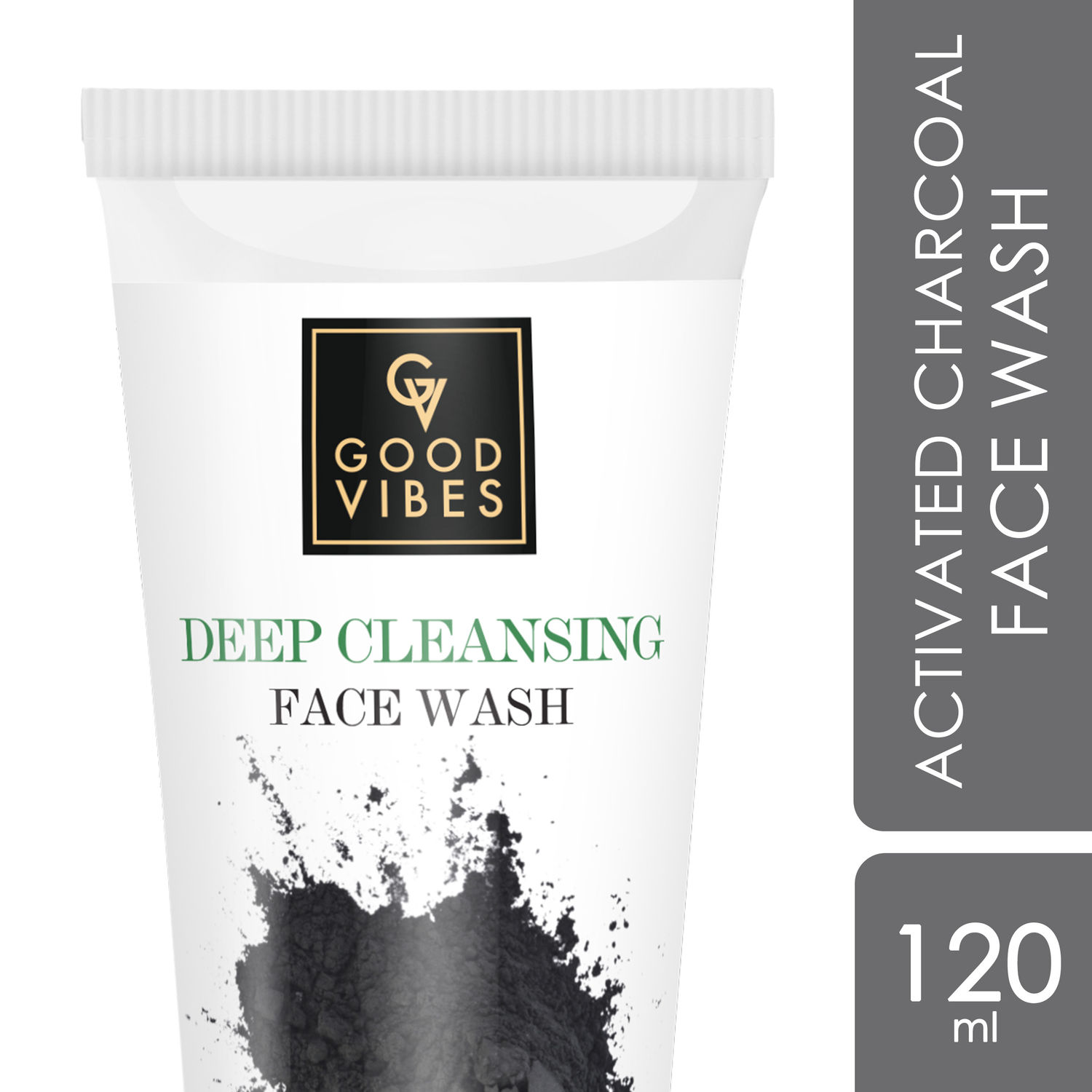 Buy Good Vibes Activated Charcoal Deep Cleansing Face Wash in Tube (120 ml) - Purplle