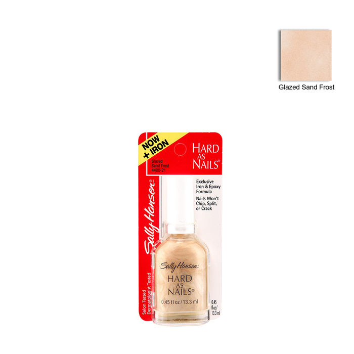 Buy Sally Hansen Hard As Nails Color Glazed Sand Frost - Purplle