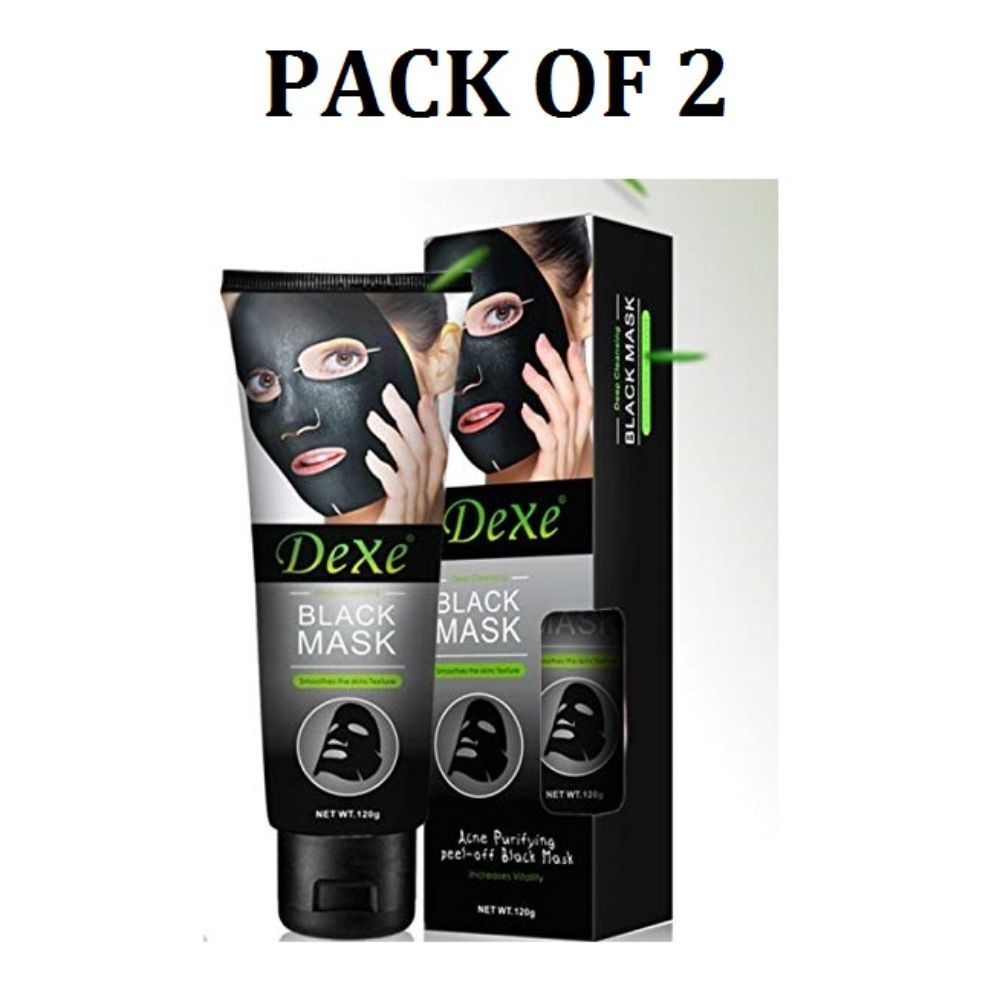 Buy DEXE Black Charcoal Peel Off Mask - 120G - Pack of 2 - Purplle