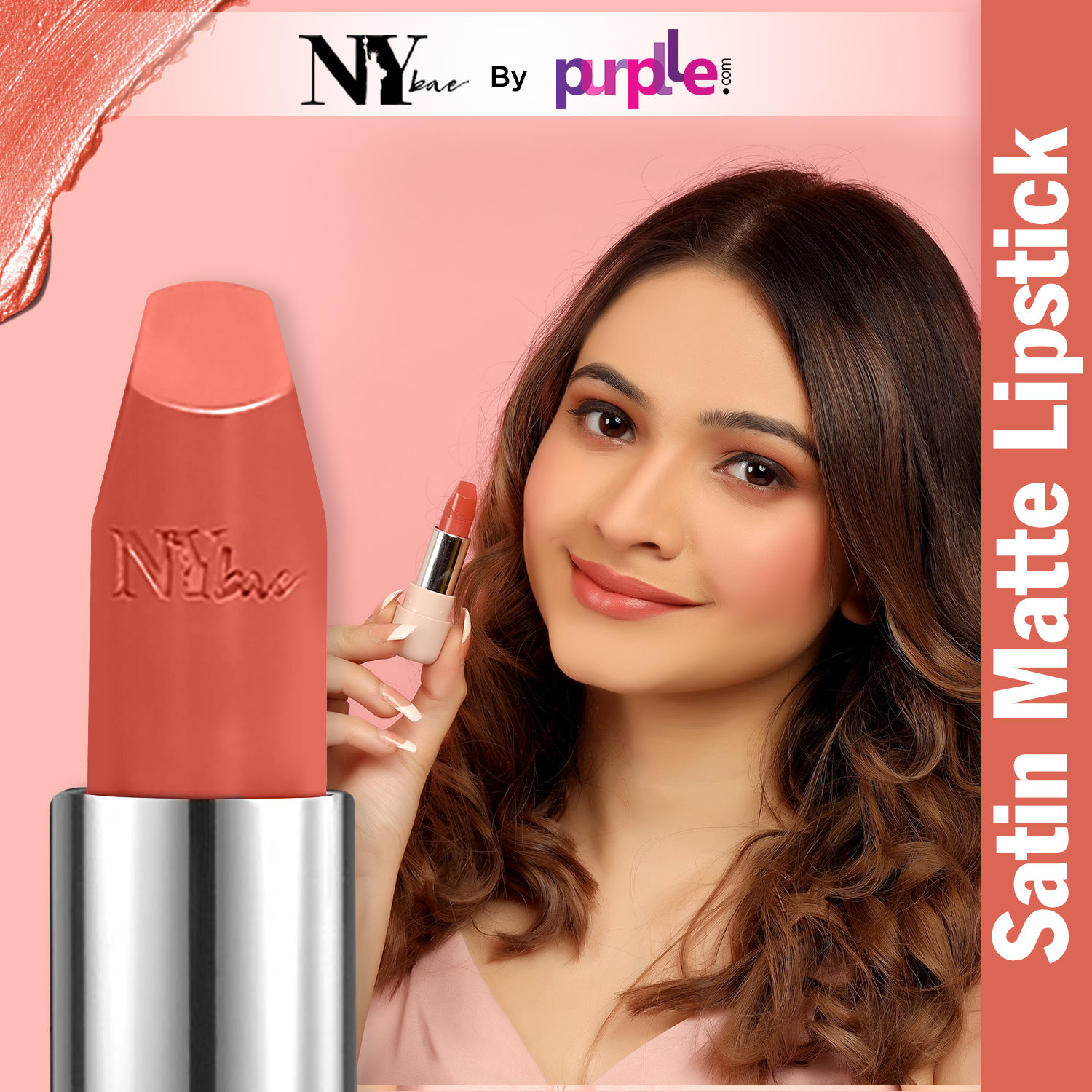 Buy NY Bae Satin Matte Lipstick - Natural Nude 01 (4.2 g) | Nude | Silky Smooth Texture | High Shine | Weightless | With Vitamin A & E - Purplle