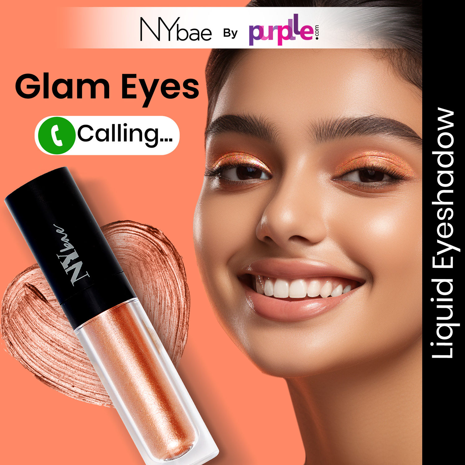 Buy NY Bae Eye Love Liquid Eyeshadow - Copper Citrine 01 (2.2 ml) | Shimmery Finish | Highly Pigmented | Lightweight | Long lasting | Travel Friendly - Purplle