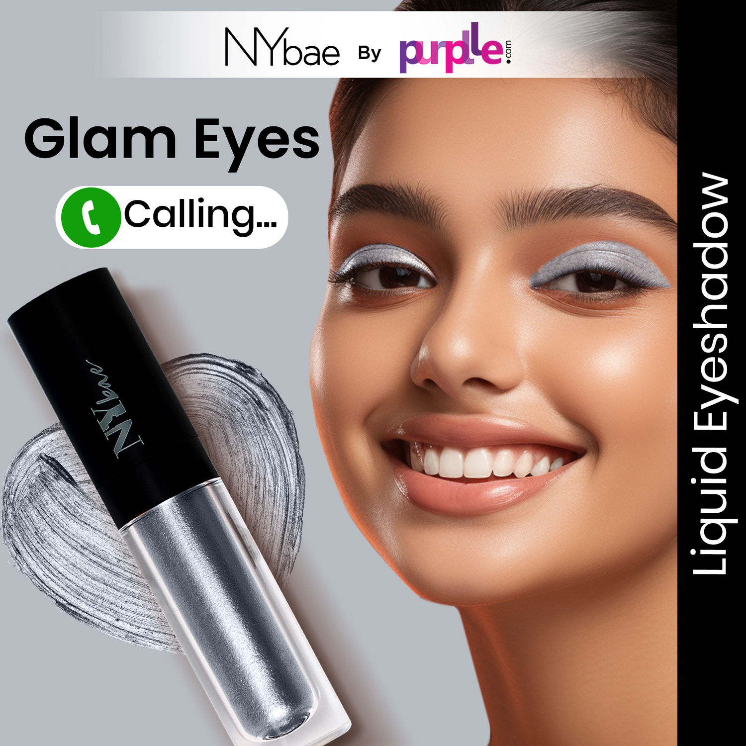 Buy NY Bae Eye Love Liquid Eyeshadow - Grey Onyx 07 (2.2 ml) | Shimmer Finish | Highly Pigmented | Long lasting | Lightweight - Purplle