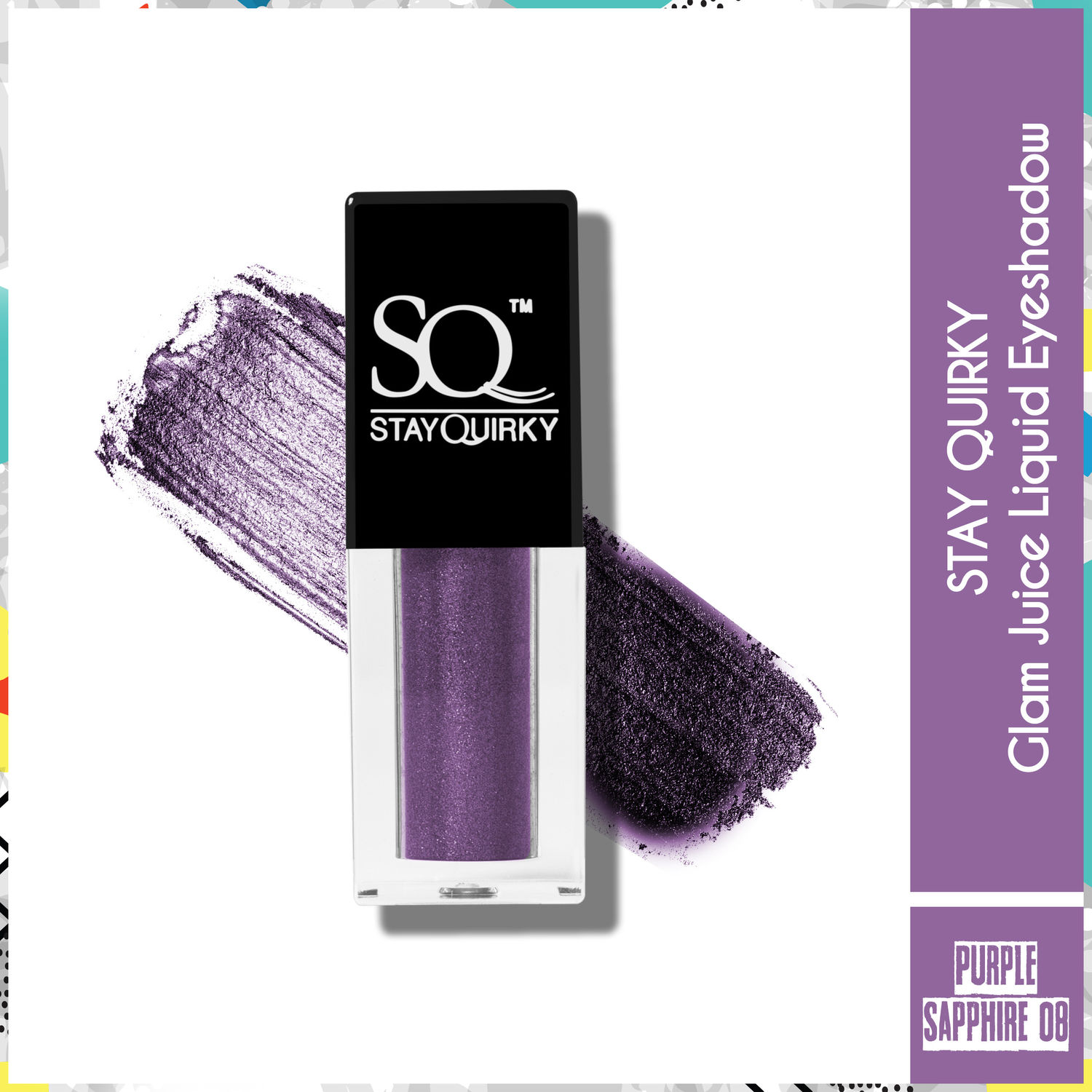 Buy Stay Quirky Glam Juice Liquid Eyeshadow - Purple Sapphire 08 (2.6 ml) - Purplle