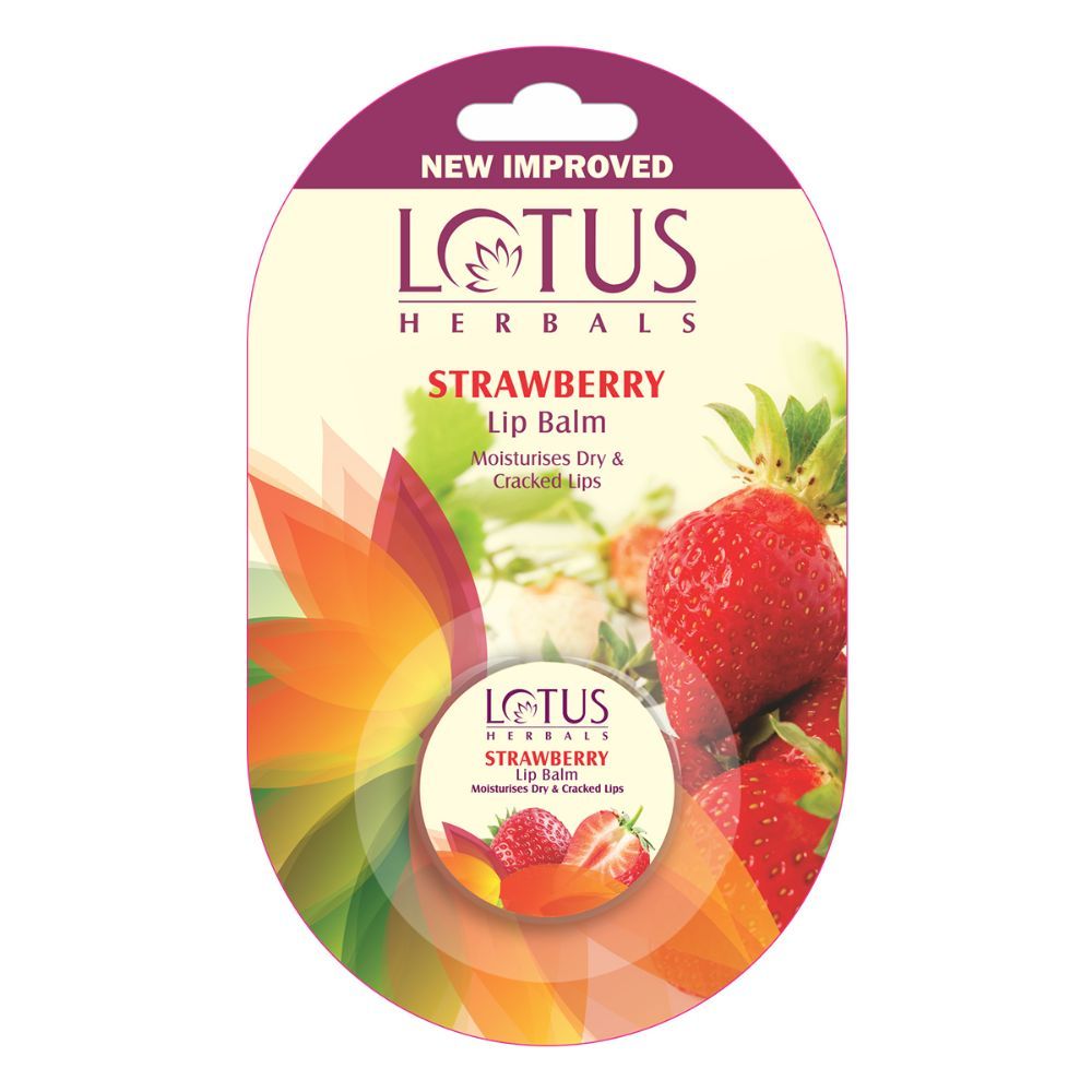 Buy Lotus Herbals Lip Balm - Strawberry | For Dry & Cracked Lips | 5g - Purplle