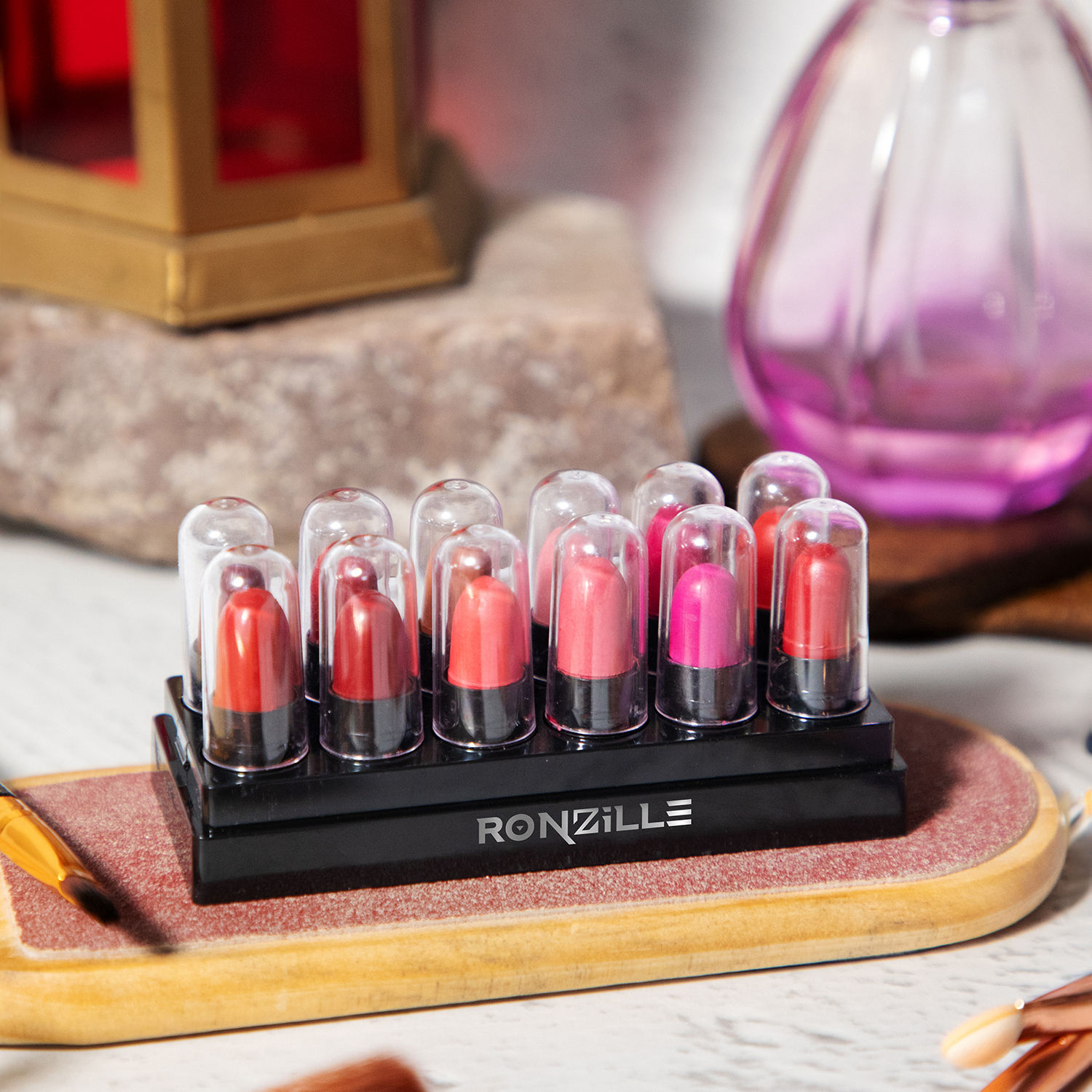 Buy Ronzille Super Matte Mini Bullet Lipstick Set of 12 Lipstick -A - Purplle