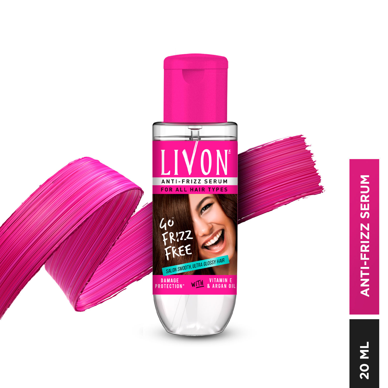 Buy Livon Hair Serum for Women & Men, All Hair Types for Smooth, Frizz free & Glossy Hair, 20 ml - Purplle