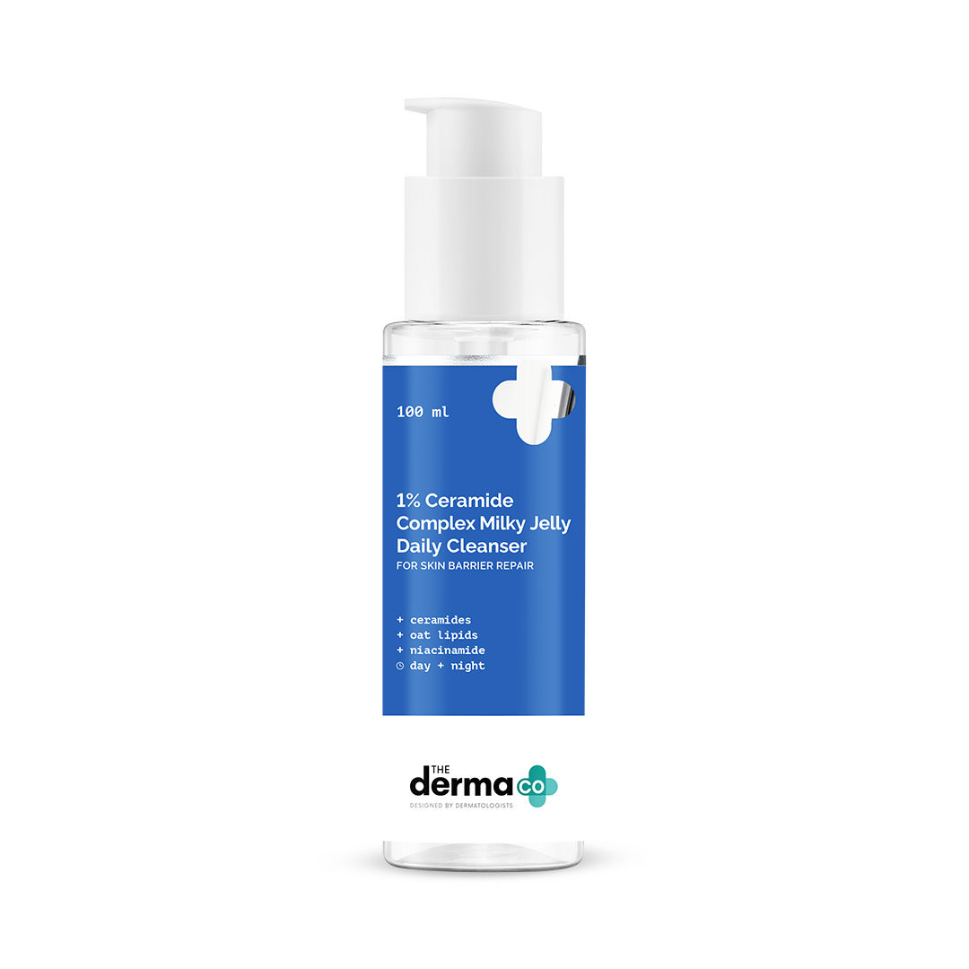 Buy The Derma co.1% Ceramide Complex Milky Jelly Daily Cleanser with Ceramide & Oat Lipids for Skin Barrier Repair (100 ml) - Purplle