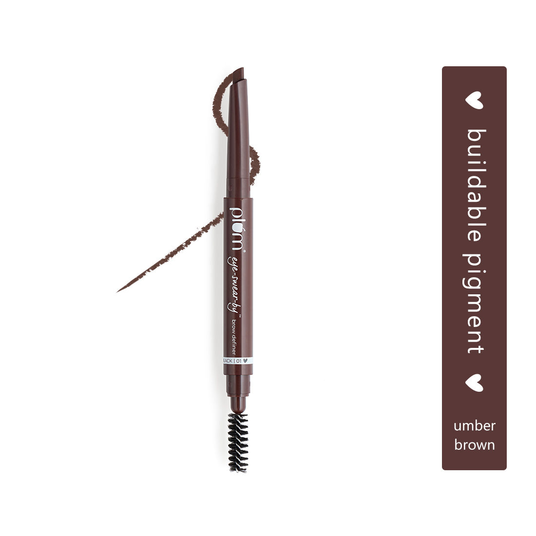 Buy Plum Eye-Swear-By Brow Definer - Umber Brown | Buildable Pigment | With Vitamin E | 100% Vegan & Cruelty Free - Purplle