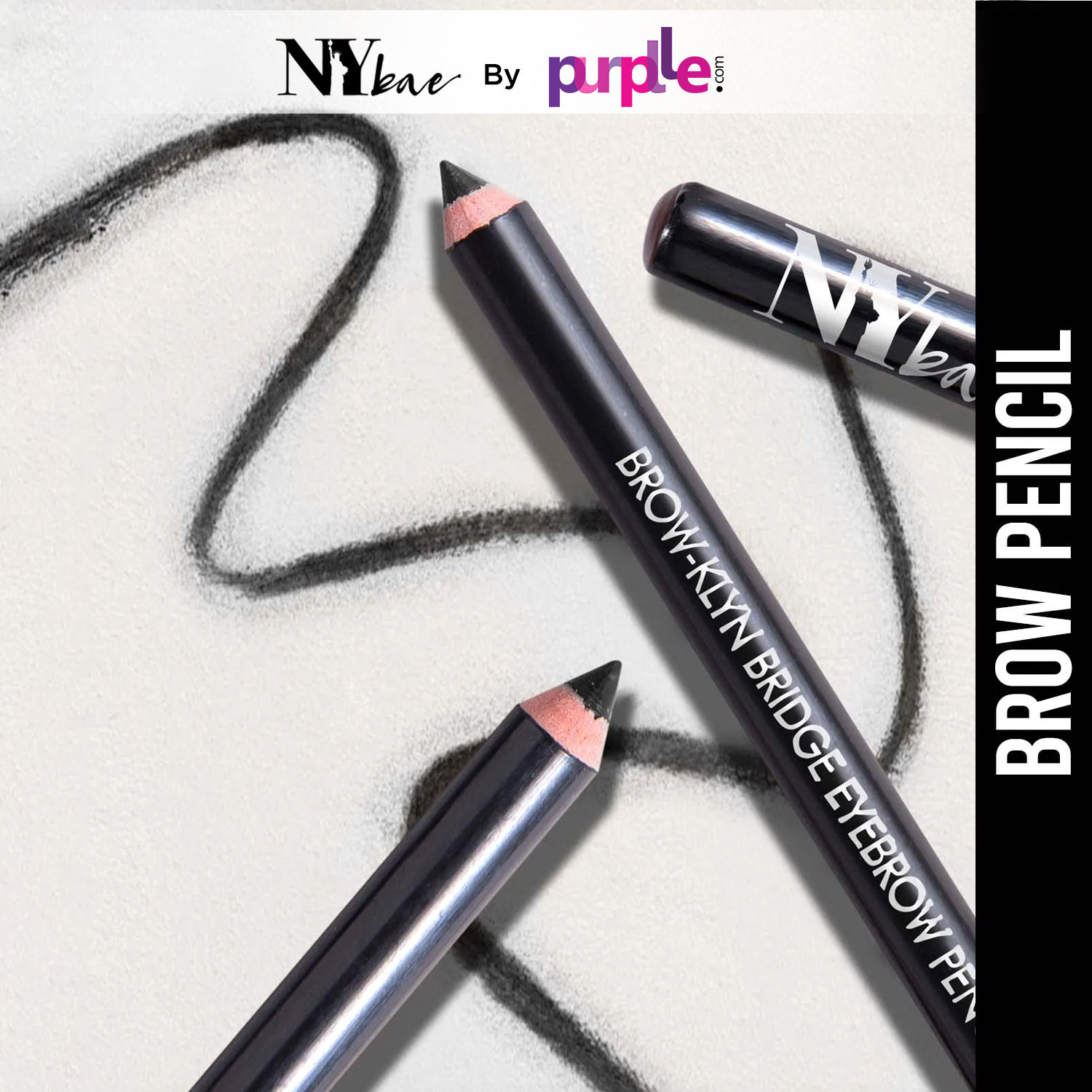 Buy NY Bae Brow-klyn Bridge Eye Brow Pencil - Black (1.4 g) | Enriched with Castor Oil & Vitamin E | Smudge Resistant | Easy To Use | Cruelty Free - Purplle