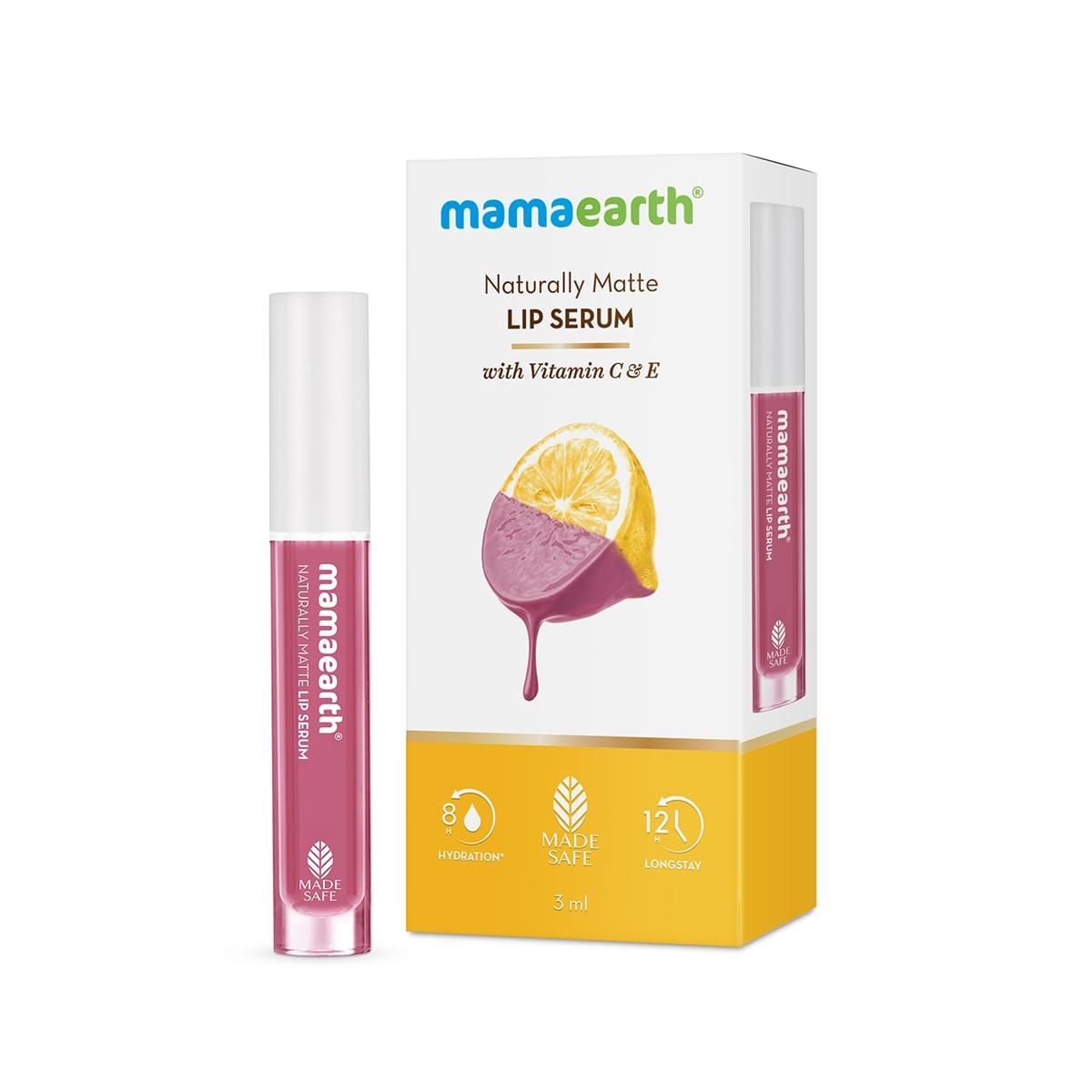 Buy Mamaearth Naturally Matte Lip Serum - Matte Liquid Lipstick with Vitamin C & E For Upto 12 Hour Long Stay - Pink Daffodil - (3 ml) - Purplle