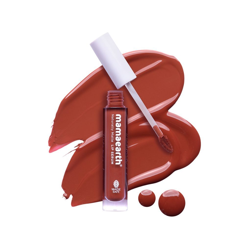 Buy Mamaearth Naturally Matte Lip Serum - Matte Liquid Lipstick with Vitamin C & E For Upto 12 Hour Long Stay - Chocolate Truffle - (3 ml) - Purplle