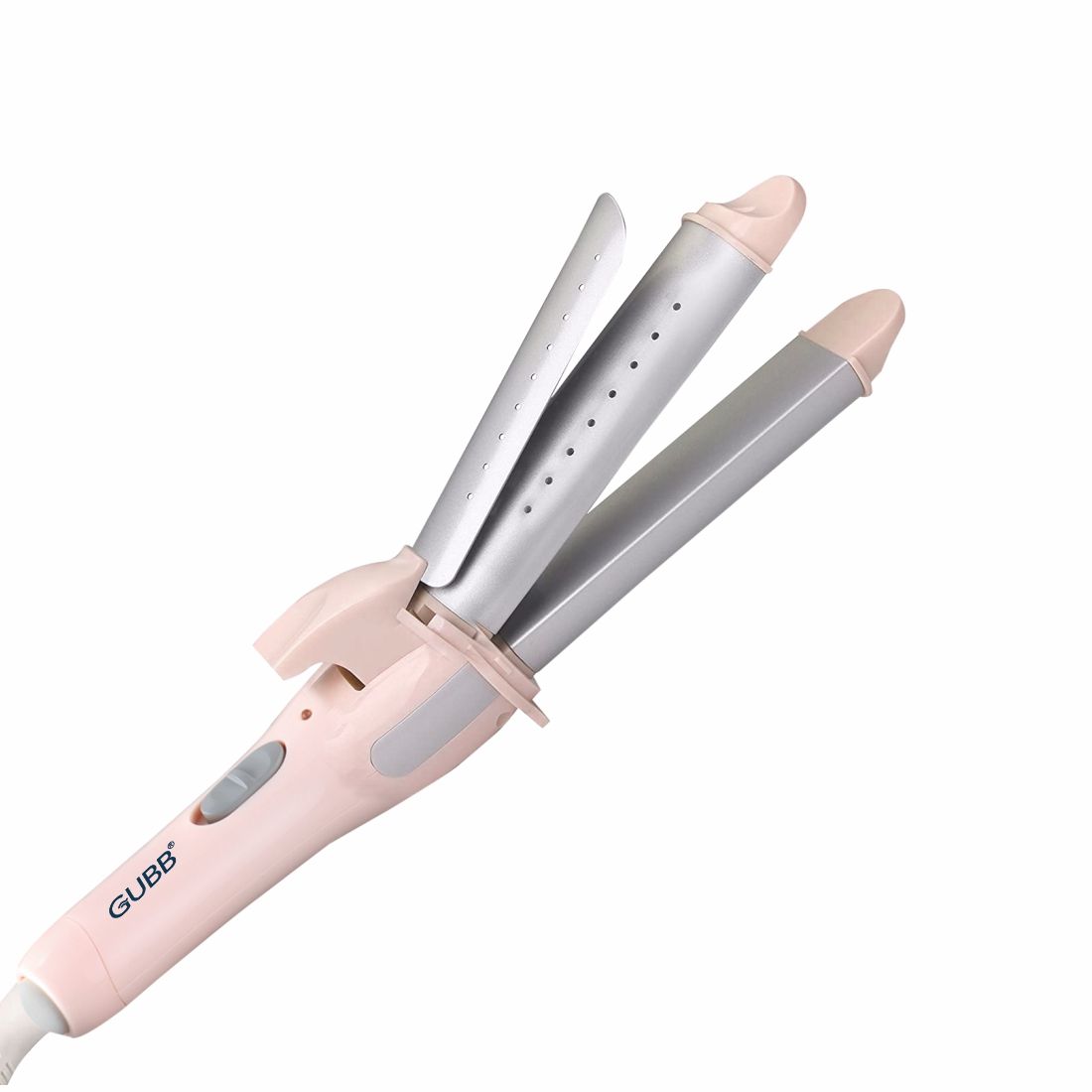 GUBB 2 In 1 Hair Curler Straightener with Ceramic Coated Plates GB 007 Pink