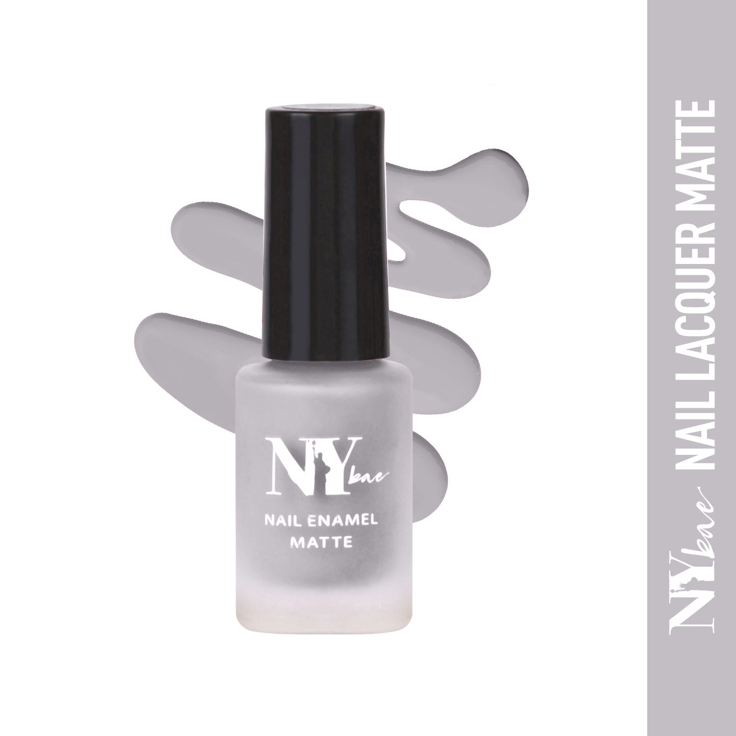 Buy NY Bae Matte Nail Enamel - Take Out Soup 18 (6 ml) | Grey | Luxe Matte Finish | Highly Pigmented | Chip Resistant | Long lasting | Full Coverage | Streak-free Application | Vegan | Cruelty Free | Non-Toxic - Purplle
