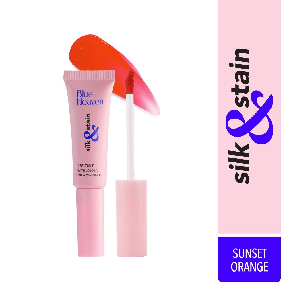 Buy Blue Heaven Silk & Stain Lip Stain, Sunset Orange - Purplle