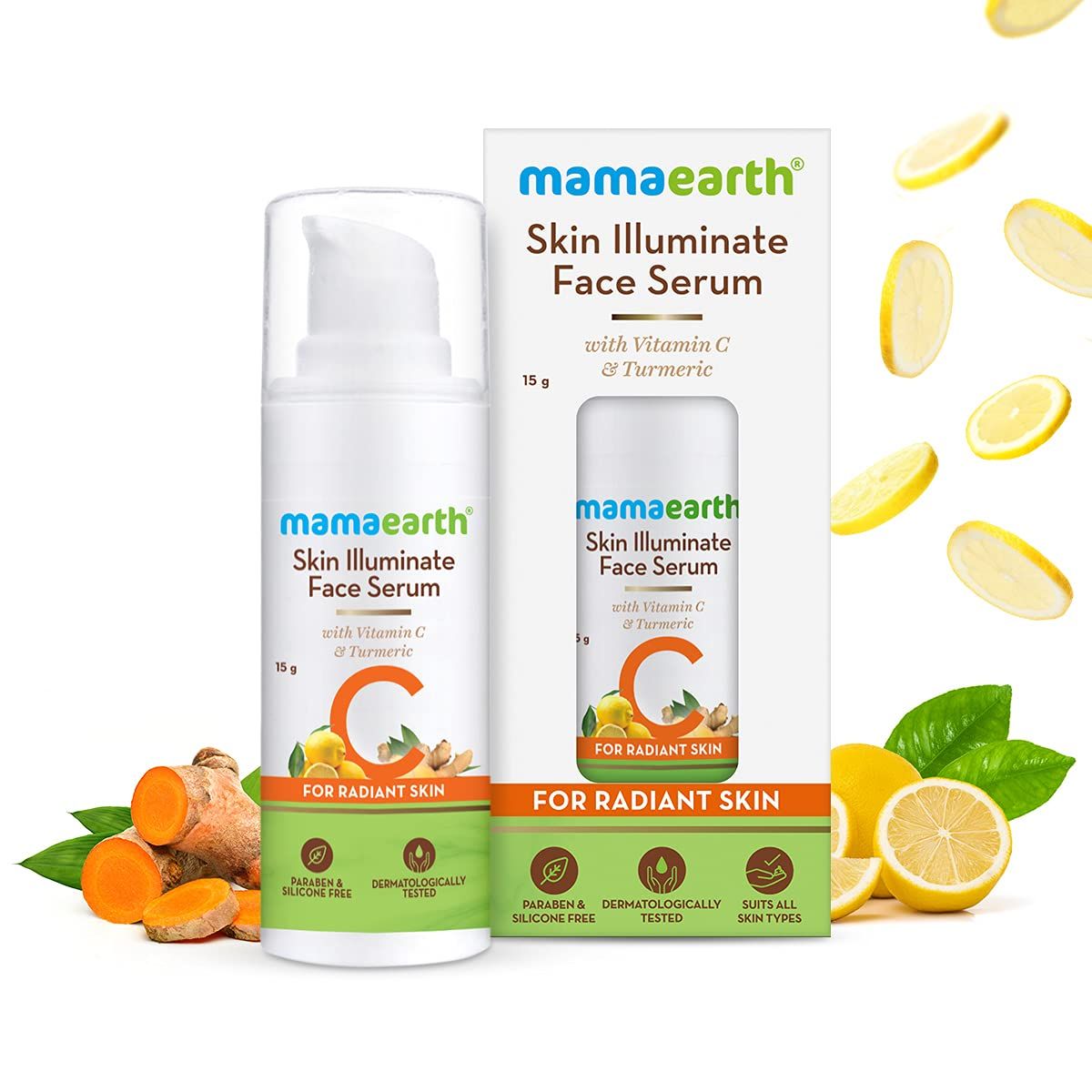 Buy Mamaearth Skin Illuminate Face Serum for Radiant Skin with Vitamin C & Turmeric – 15g - Purplle