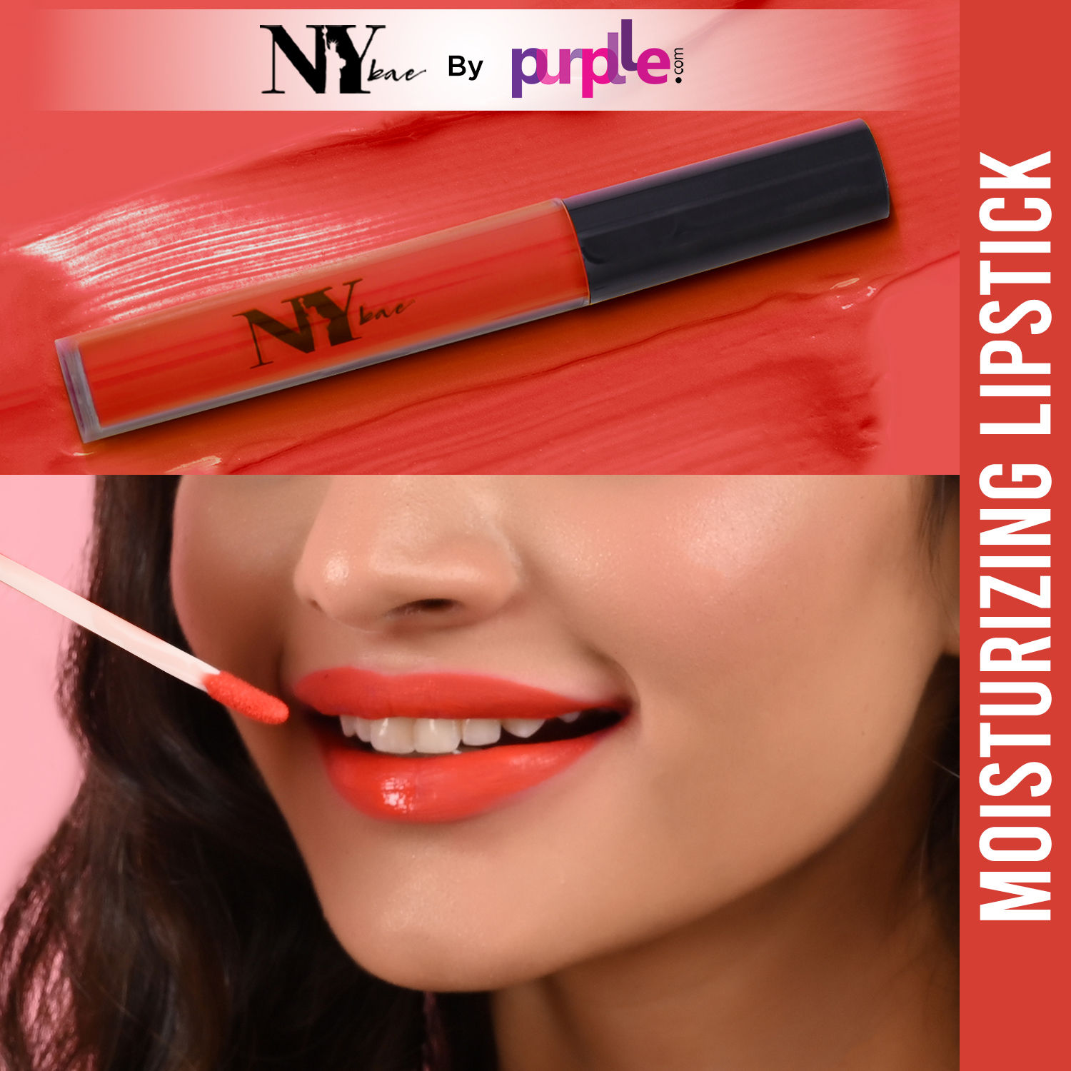 Buy NY Bae Moisturizing Liquid Lipstick - I'm the Boombox Type 9 (2.7 ml) | Orange | Matte Finish | Enriched with Vitamin E | Highly Pigmented | Non-Drying | Lasts Upto 12+ Hours | Weightless | Vegan | Cruelty & Paraben Free - Purplle