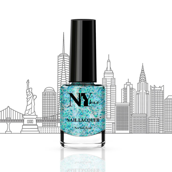 Buy NY Bae Nail Lacquer, Glitter | Shimmer Paint | Chip Resistant Polish | Highly Pigmented | Blue - Long Island Moonlight 31 (6 ml) - Purplle