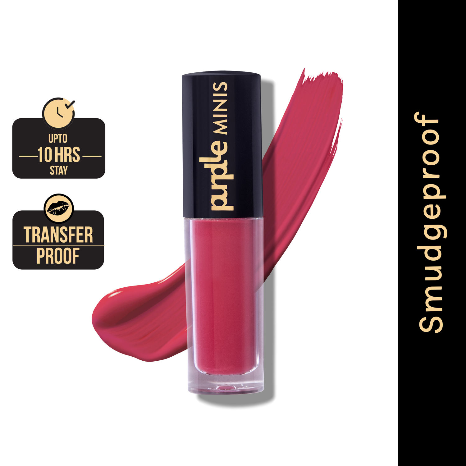 Buy Purplle Ultra HD Matte Mini Liquid Lipstick, Pink - My First Selfie 6 | Highly Pigmented | Non-drying | Long Lasting | Easy Application | Water Resistant | Transferproof | Smudgeproof (1.6 ml) - Purplle