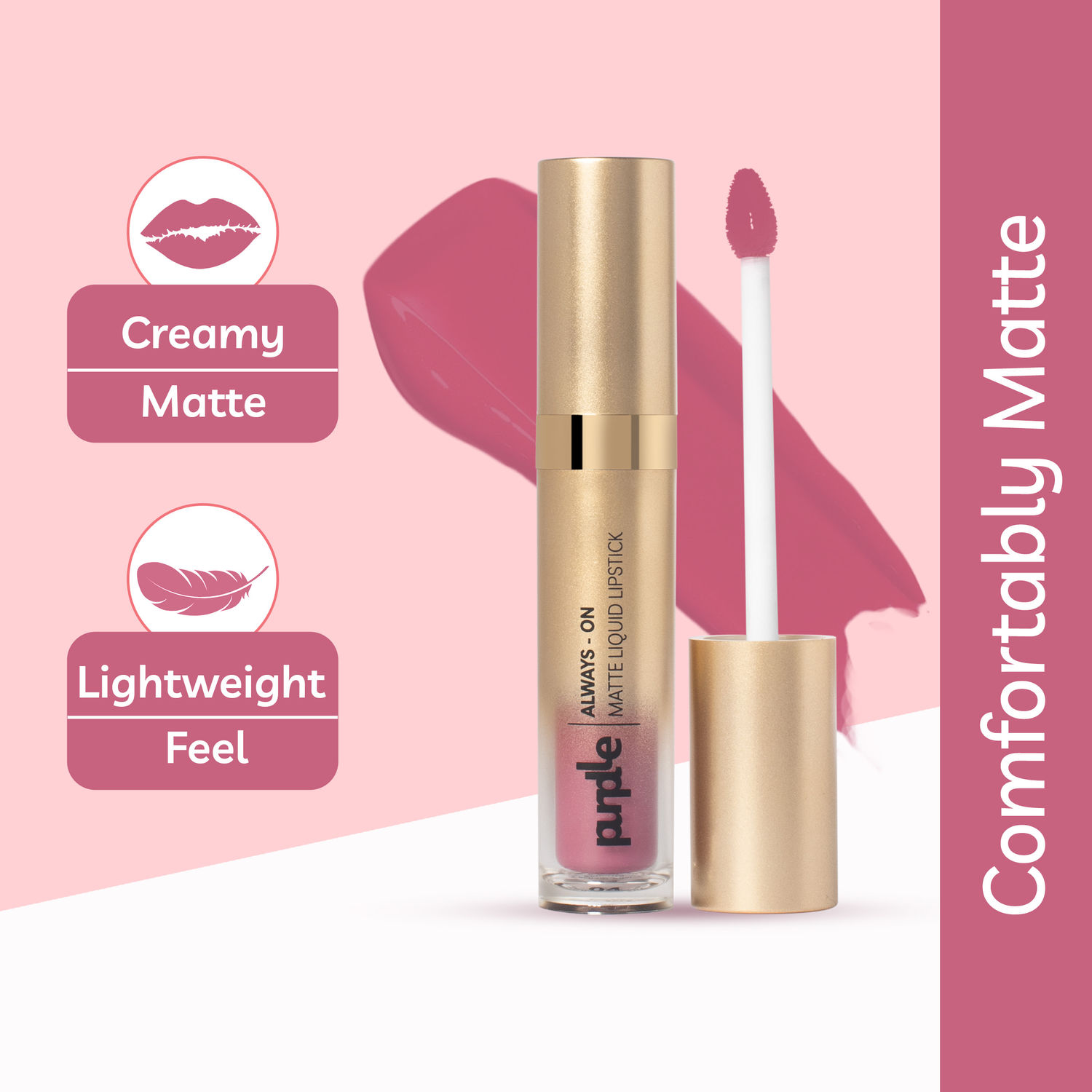Buy Purplle Always - On Matte Liquid Lipstick - Sensational Senorita 04 (6.5ml) - Purplle