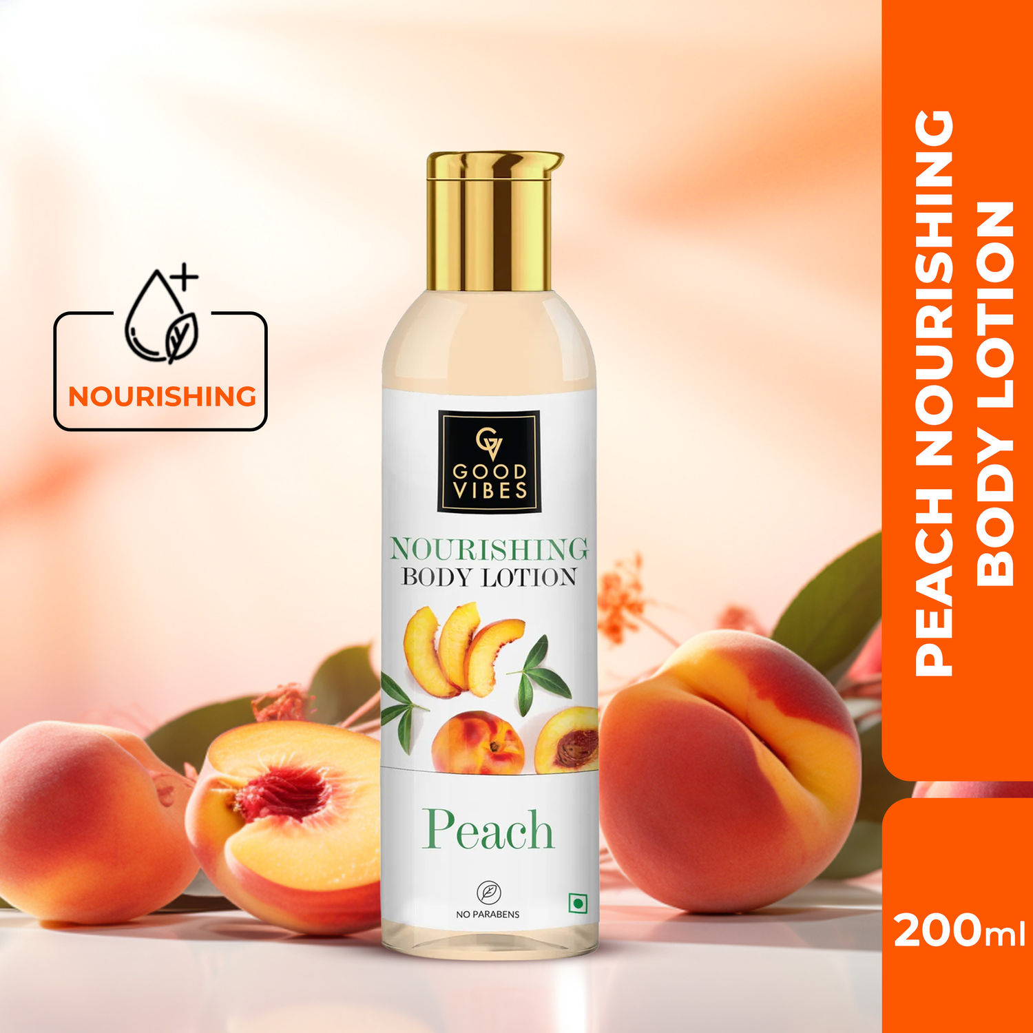 Buy Good Vibes Nourishing Body Lotion - Peach (200 ml) - Purplle