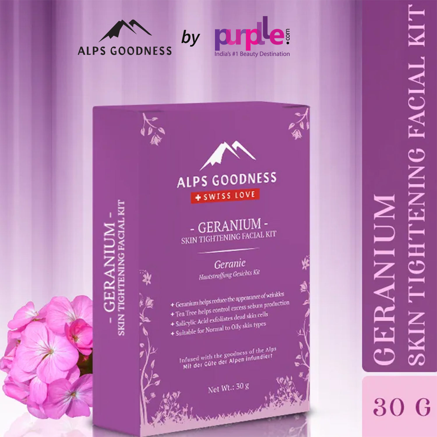 Buy Alps Goodness Geranium Skin Tightening Facial Kit (30 g) - Purplle