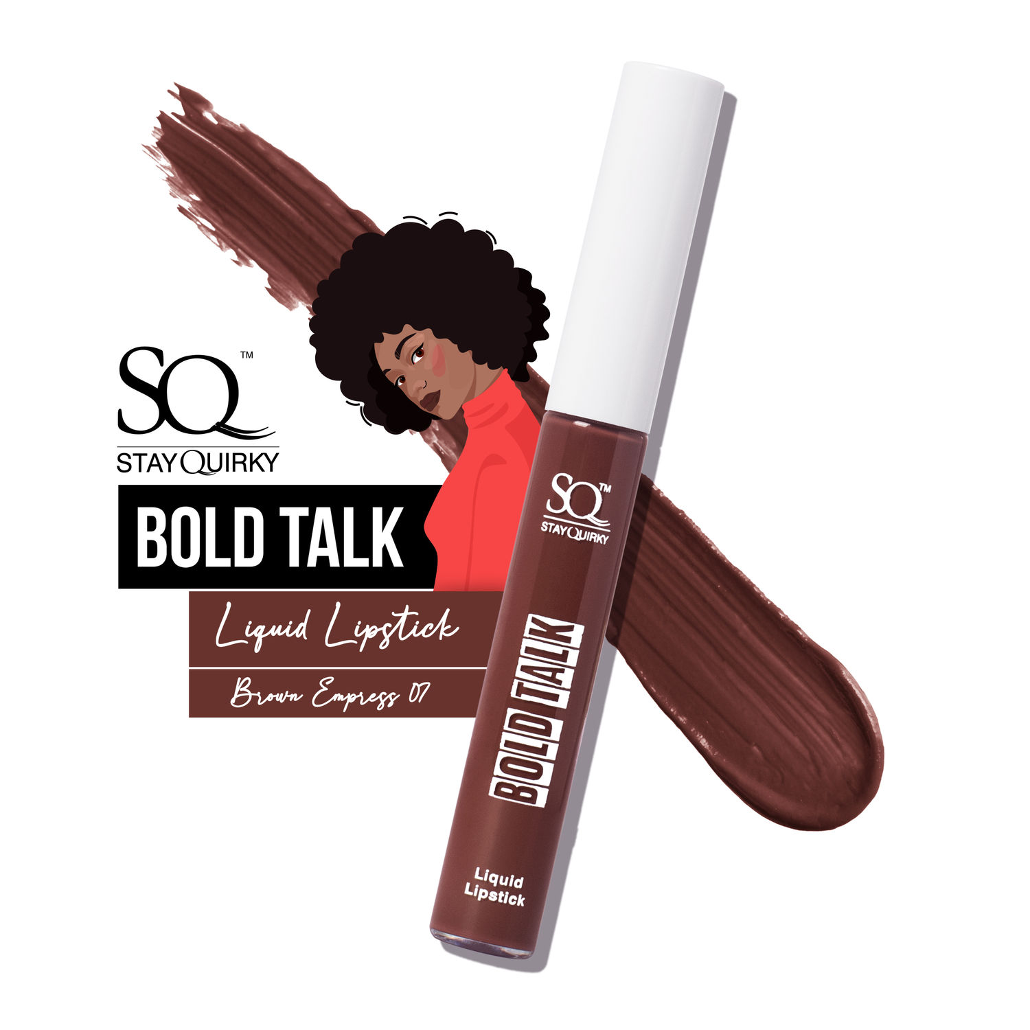 Buy Stay Quirky Bold Talk Liquid Lipstick - Brown Empress 07 (5.5 ml) - Purplle