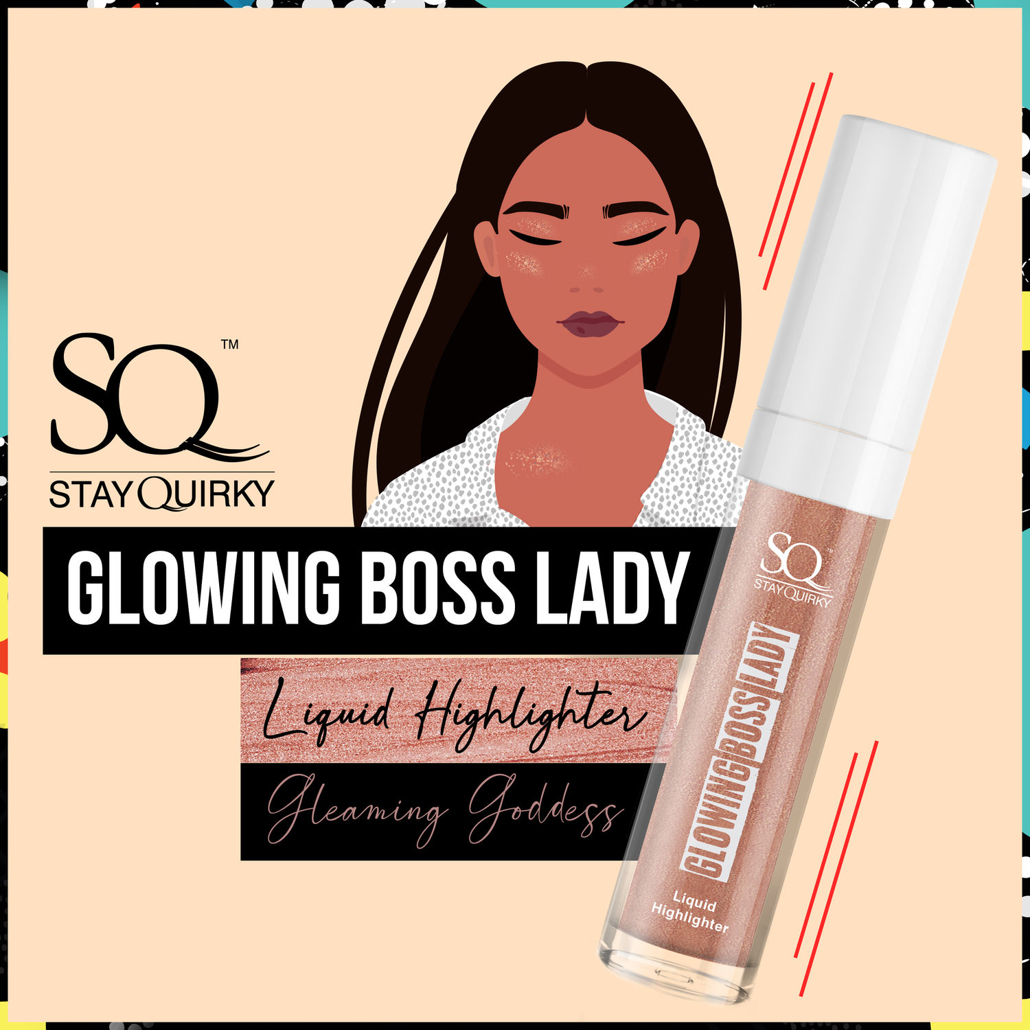 Buy SQ Glowing Boss lady Liquid Highlighter - Gleaming Goddess 07 (9 ml) - Purplle