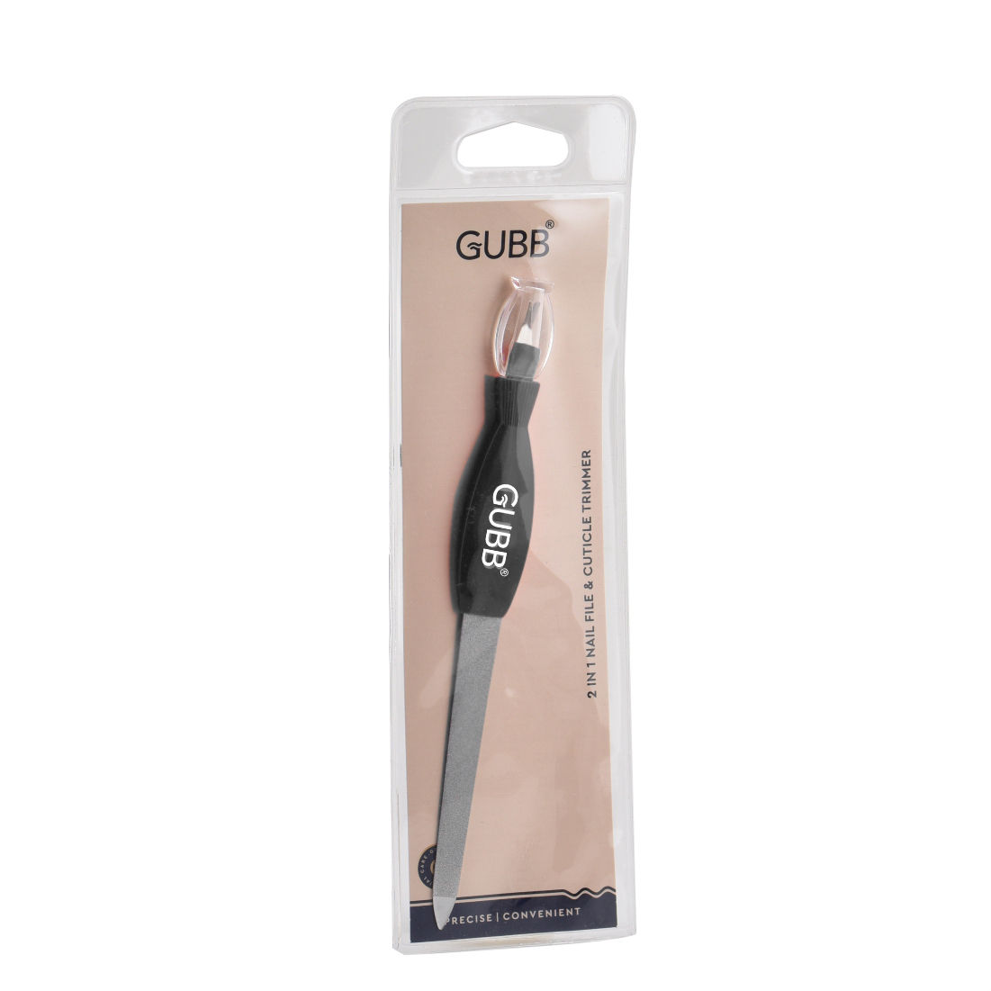 GUBB GubbUSA Lux Metal Nail File/Nail Filer, Silver - Roopsons