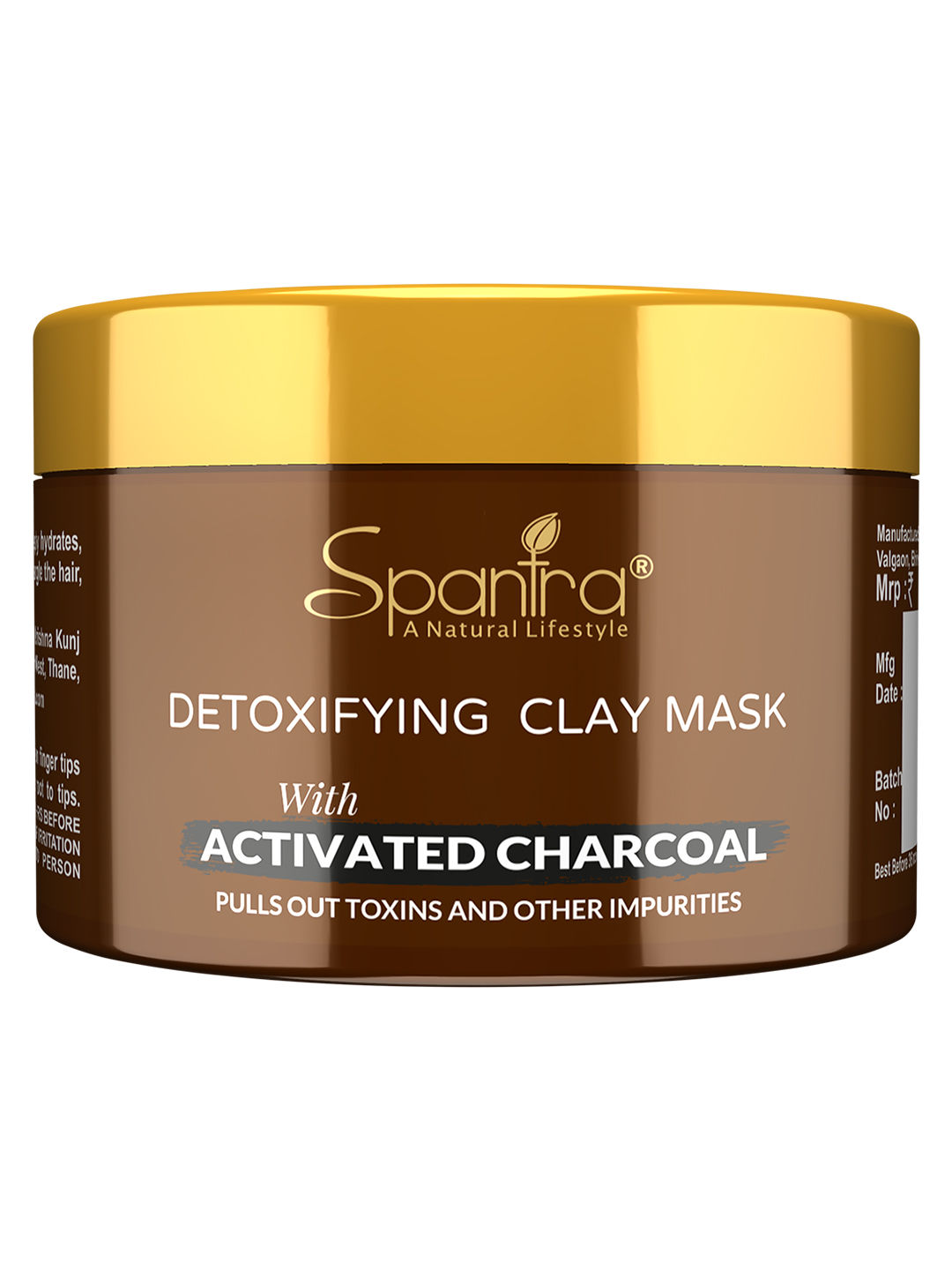 Buy Spantra Detoxifying Clay Mask with Activated Charcoal (125 g) - Purplle