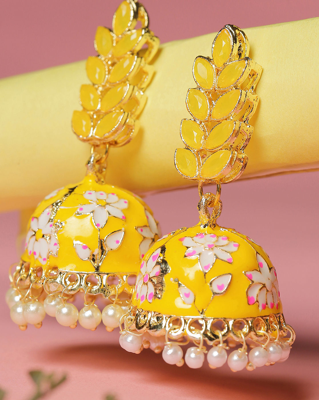 Gold colour sale jhumkas