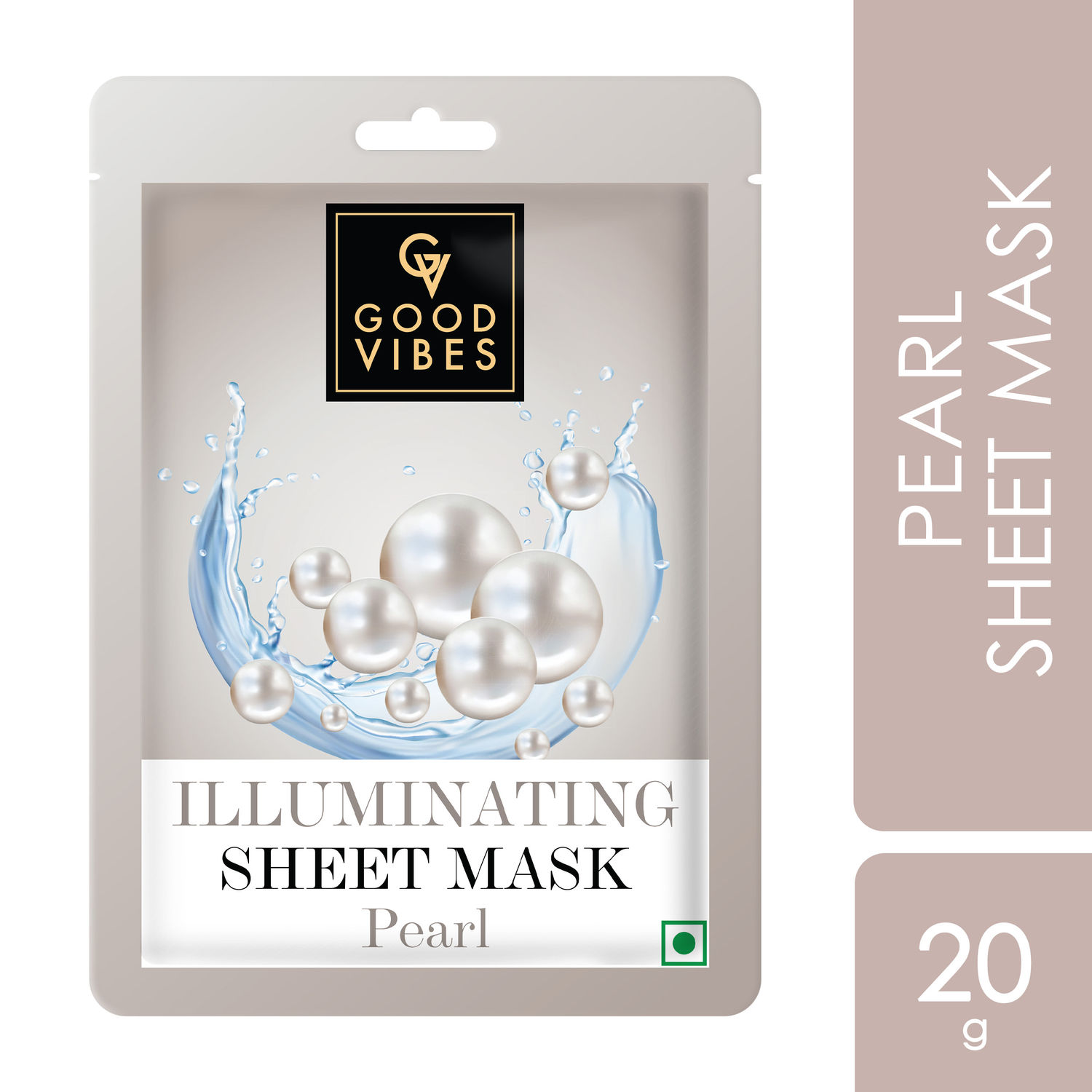 Buy Good Vibes Pearl Illuminating Sheet Mask | For Bright & Glowing Skin | Suitable For All Skin Types (20 g) - Purplle