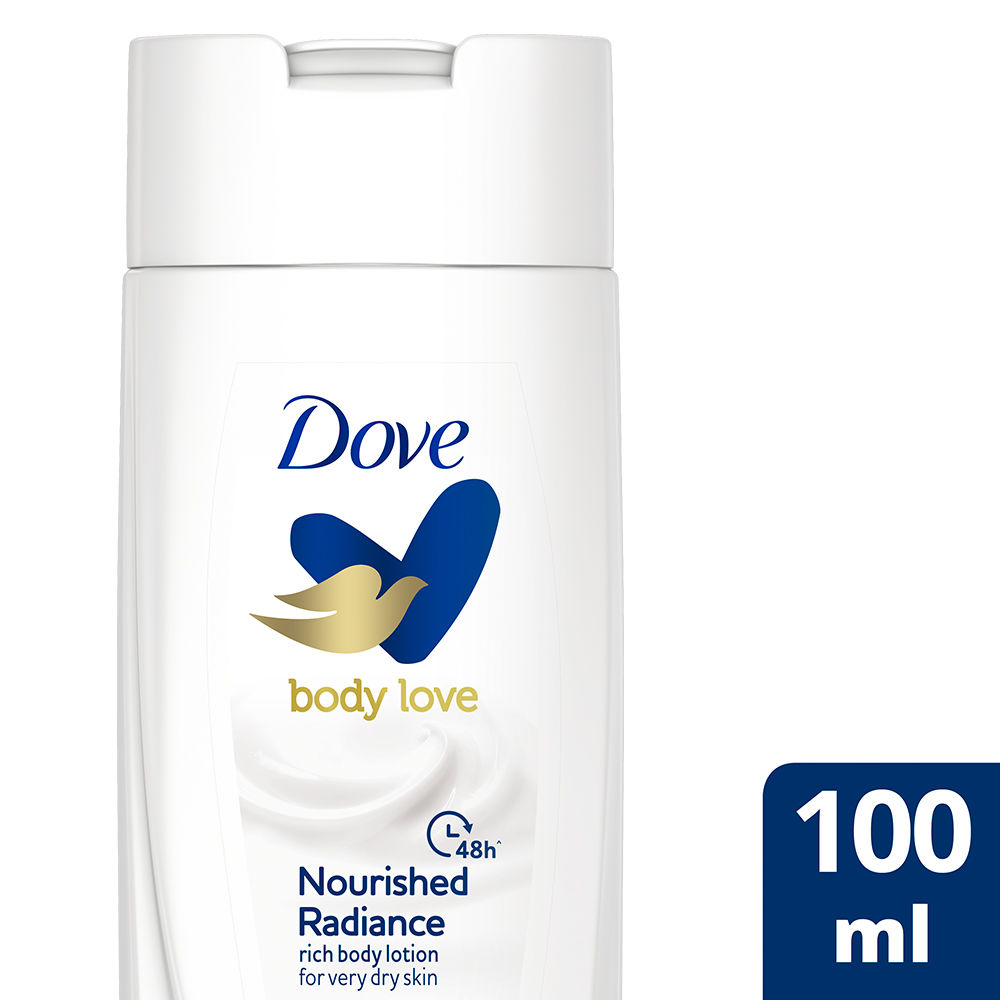 Buy Dove Nourished Radiance Body Lotion, 48hrs Moisturisation , 100ml - Purplle