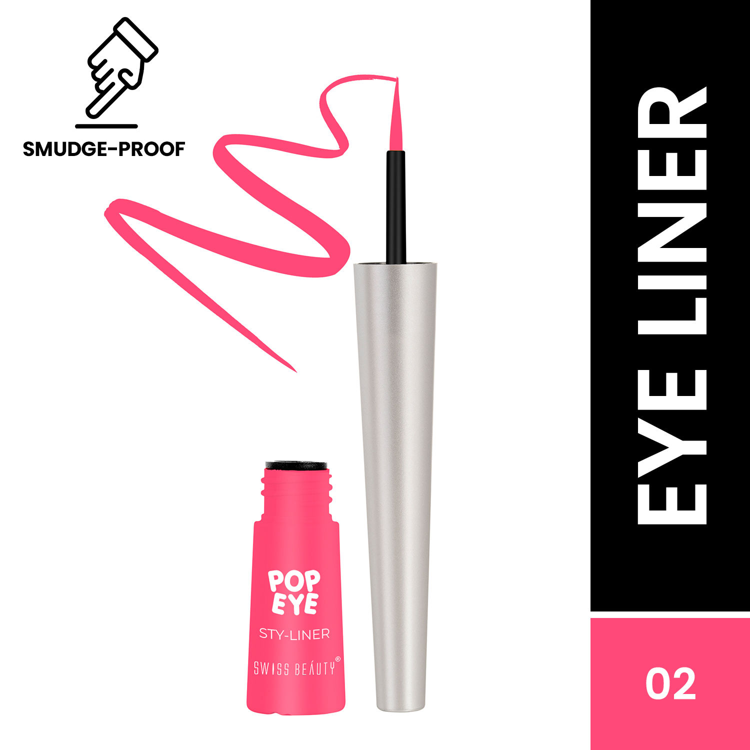 Buy Swiss Beauty Pop Eye Sty-Eyeliner 02 Neon Pink (3 ml) - Purplle