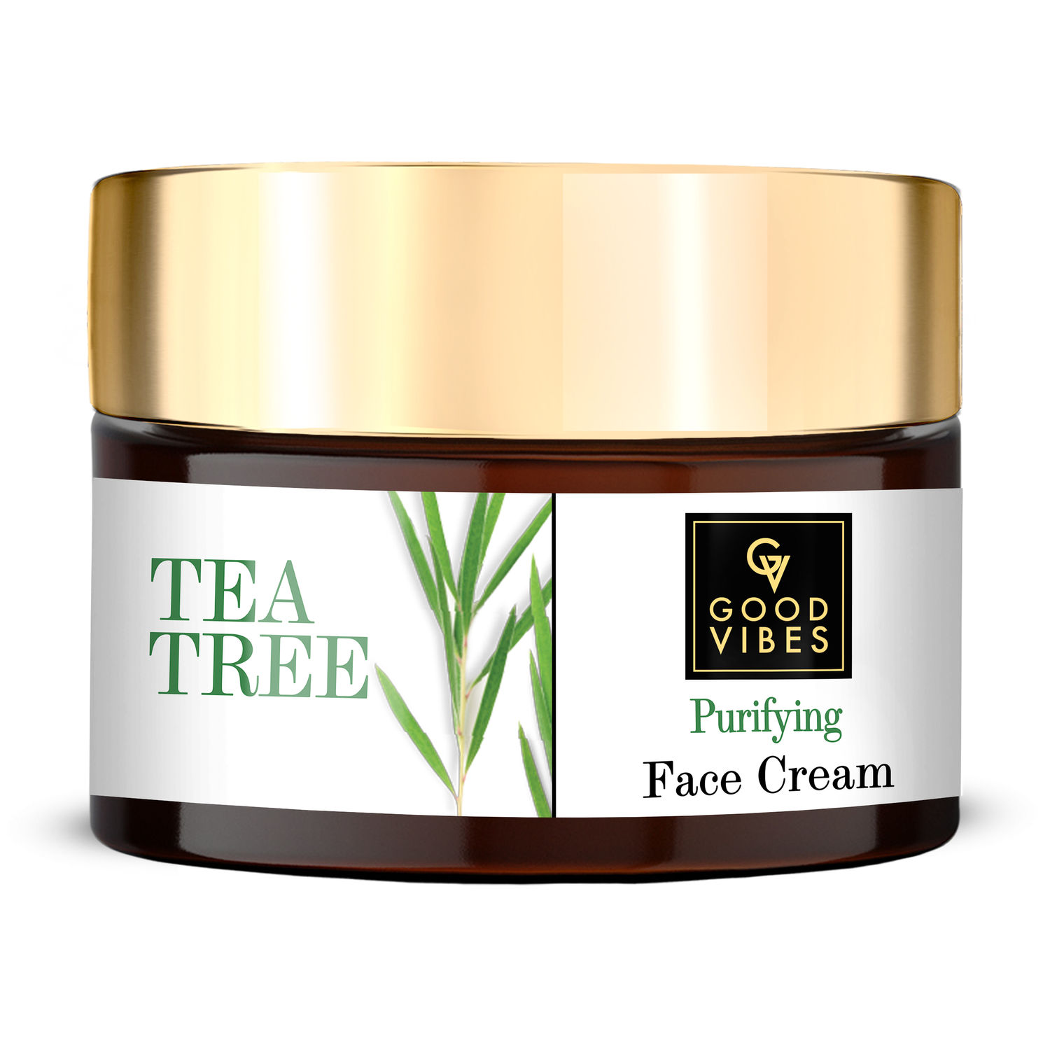 Buy Good Vibes Tea Tree Purifying Face Cream | Lightening Hydrating Anti-Acne | No Parabens No Sulphates No Mineral Oil No Animal Testing (50 g) - Purplle