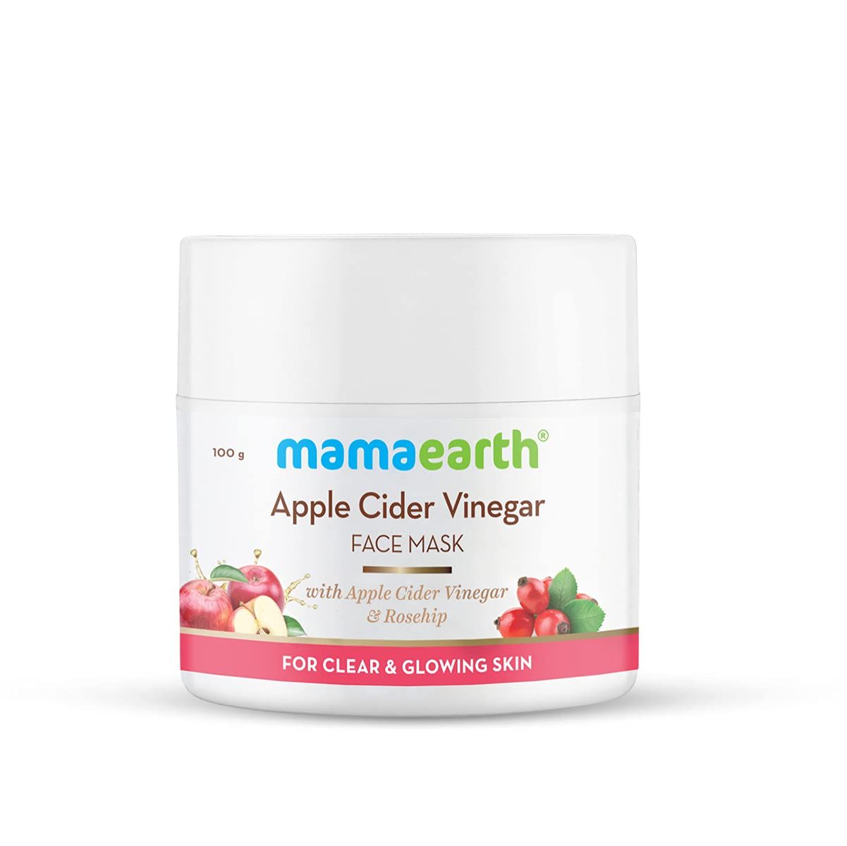 Buy Mamaearth Apple Cider Vinegar Face Mask With Apple Cider Vinegar & Rosehip for Clear and Glowing Skin – 100 g - Purplle