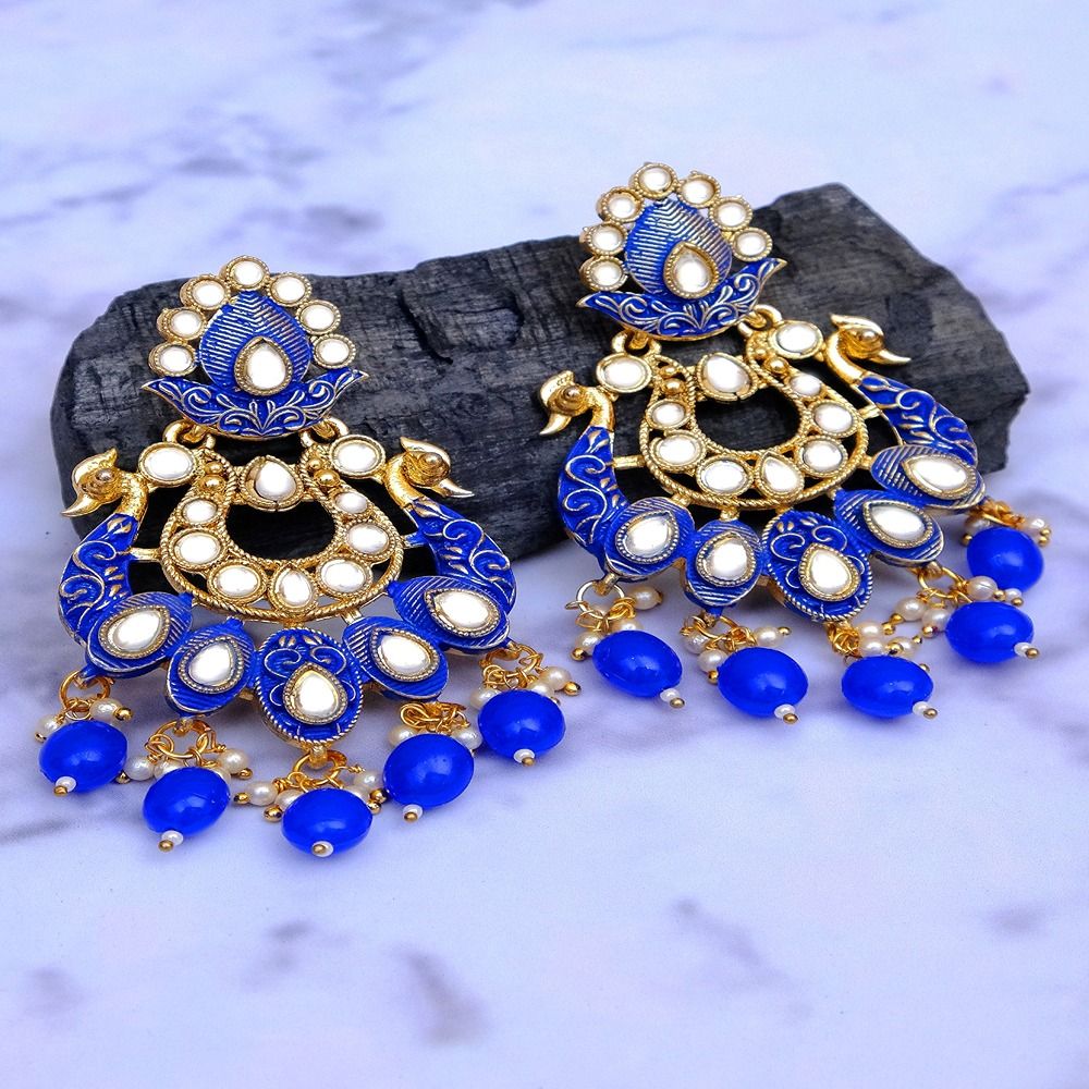 Square Light Blue Stone Stud Earrings – SPARKLE ARMAND