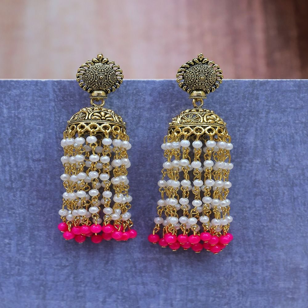 VeroniQ Trends-Gold Plated Polki Earrings Polki-Gold Plated-Wedding Jewelry- Punjabi Jewelry-South Indian-Thappa Jewelry - VeroniQ Trends