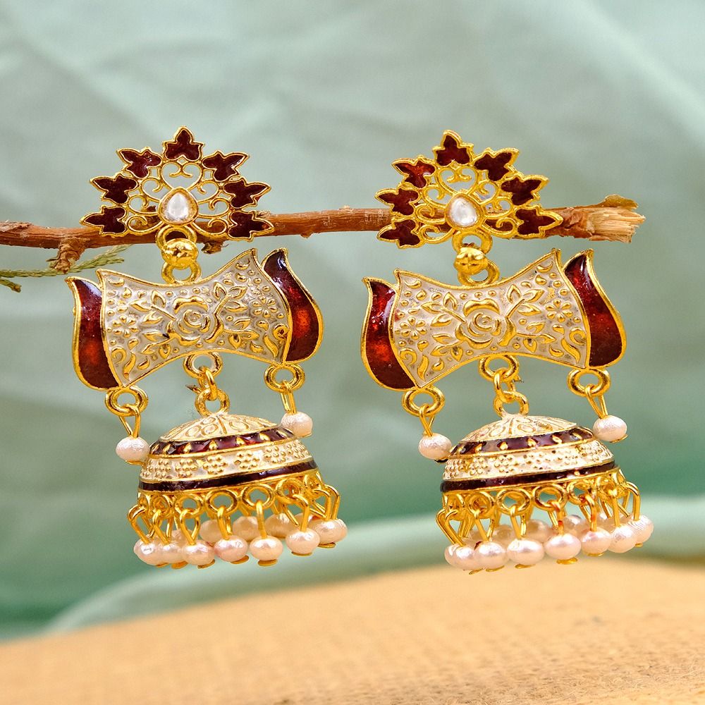 Arrawali Jewellers Gold Artificial Minimal Design Earring, Medium,  Packaging Type: Box at Rs 140/pair in Jaipur