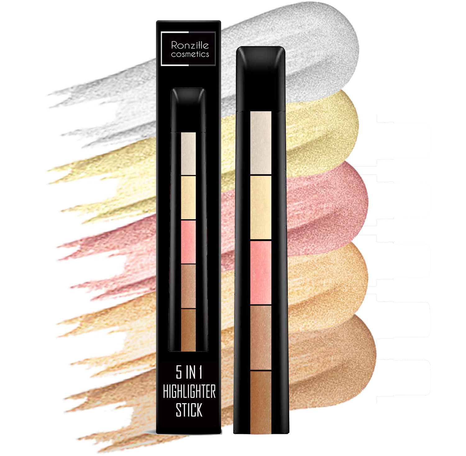 Buy Ronzille 5 in 1 Blusher and Highlighting Makeup Stick - Purplle