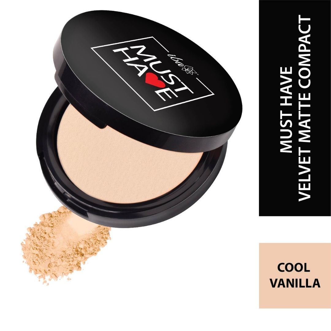 Buy Iba Must Have Velvet Matte Pressed Compact Powder - Cool Vanilla, 9g | High Coverage l Ultra Blendable l Face Makeup | Weightless Formula | SPF 15 | Oil Free Fresh Matte Finish look | 100% Natural, Vegan & Cruelty-Free - Purplle