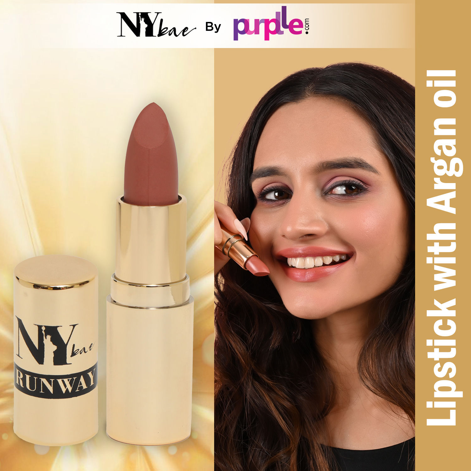 Buy NY Bae Runway Matte Lipstick | Infused With Argan Oil | Nude | Moisturising | Long Lasting | Light weight- Trends 4 (4.5 g) - Purplle