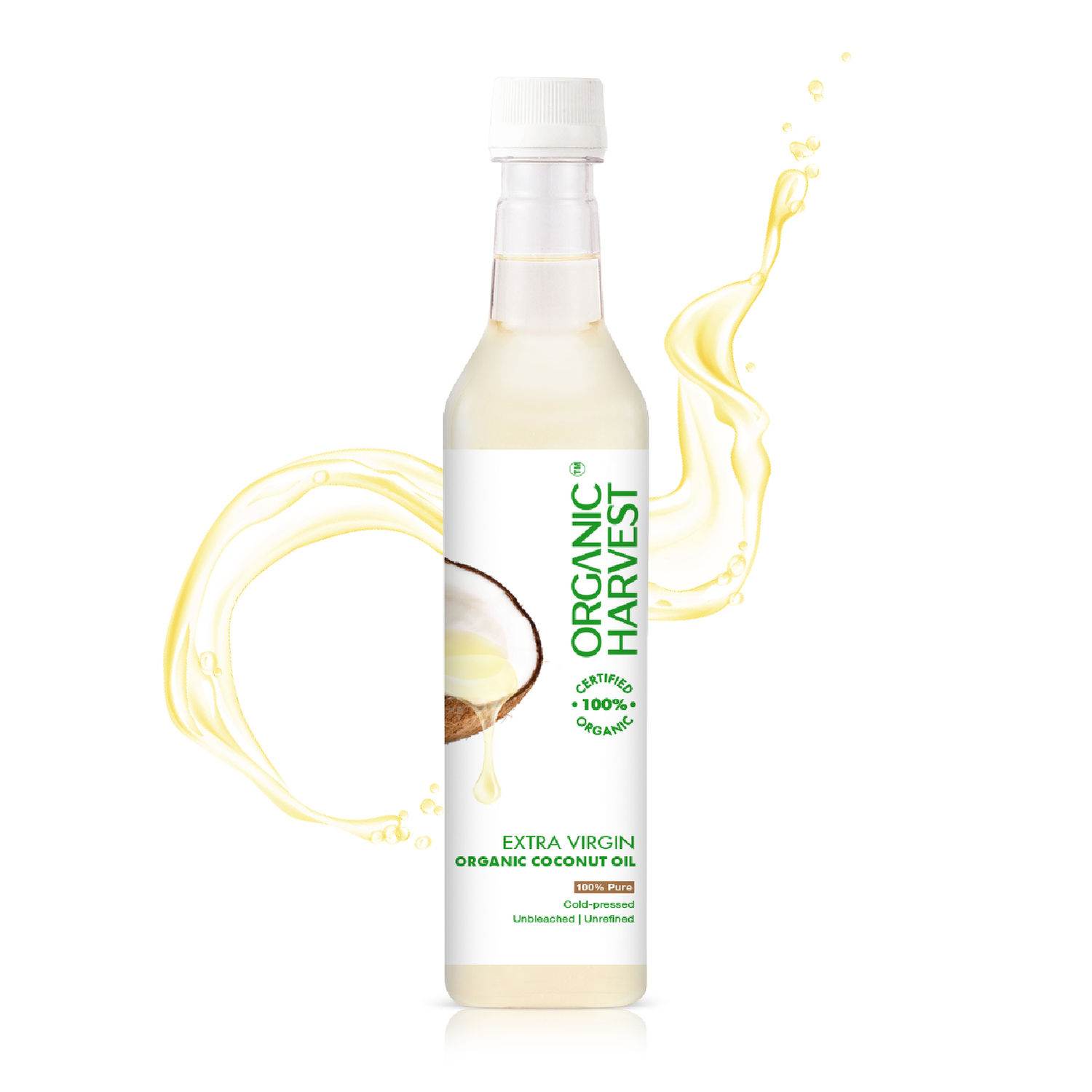 Buy Organic Harvest Cold Pressed Extra Virgin Organic Coconut Oil For All Types of Hair, Skin - Purplle