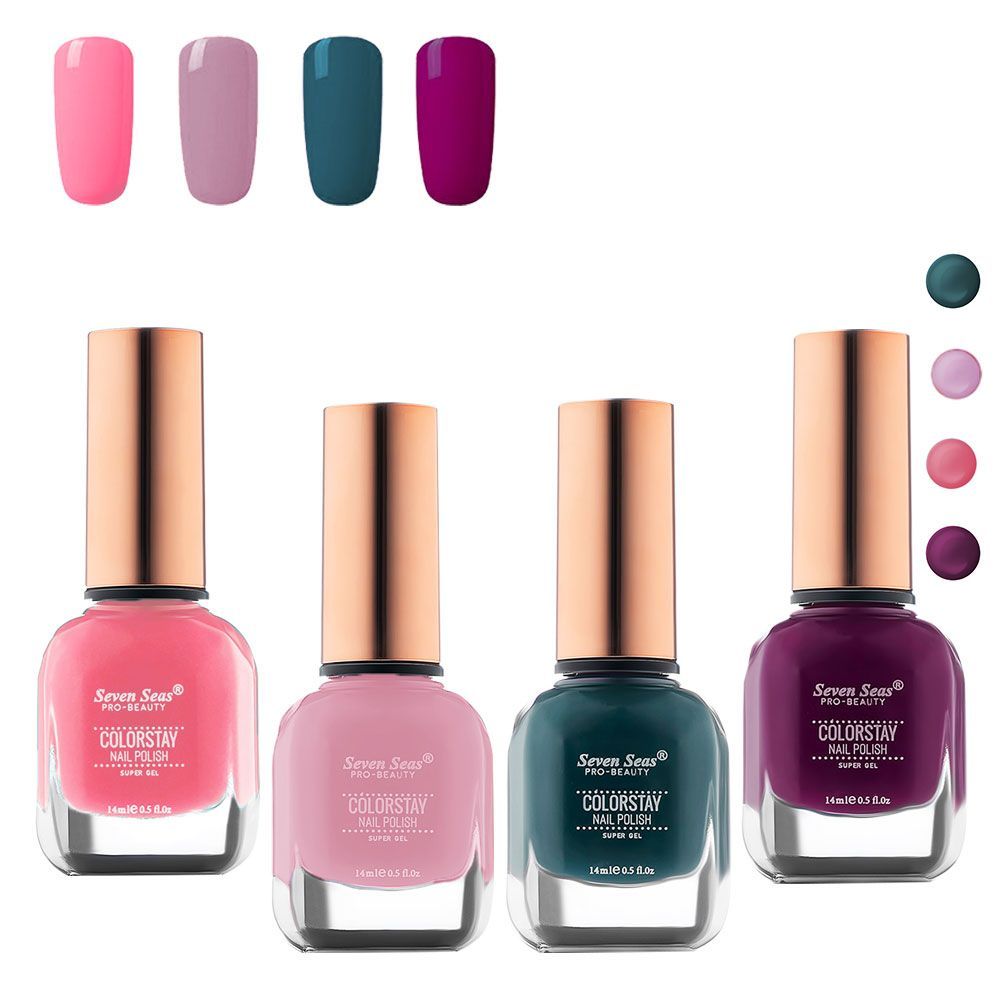 Buy Seven Seas Color Stay Nail Paint Combo (Pack Of 4) - Purplle