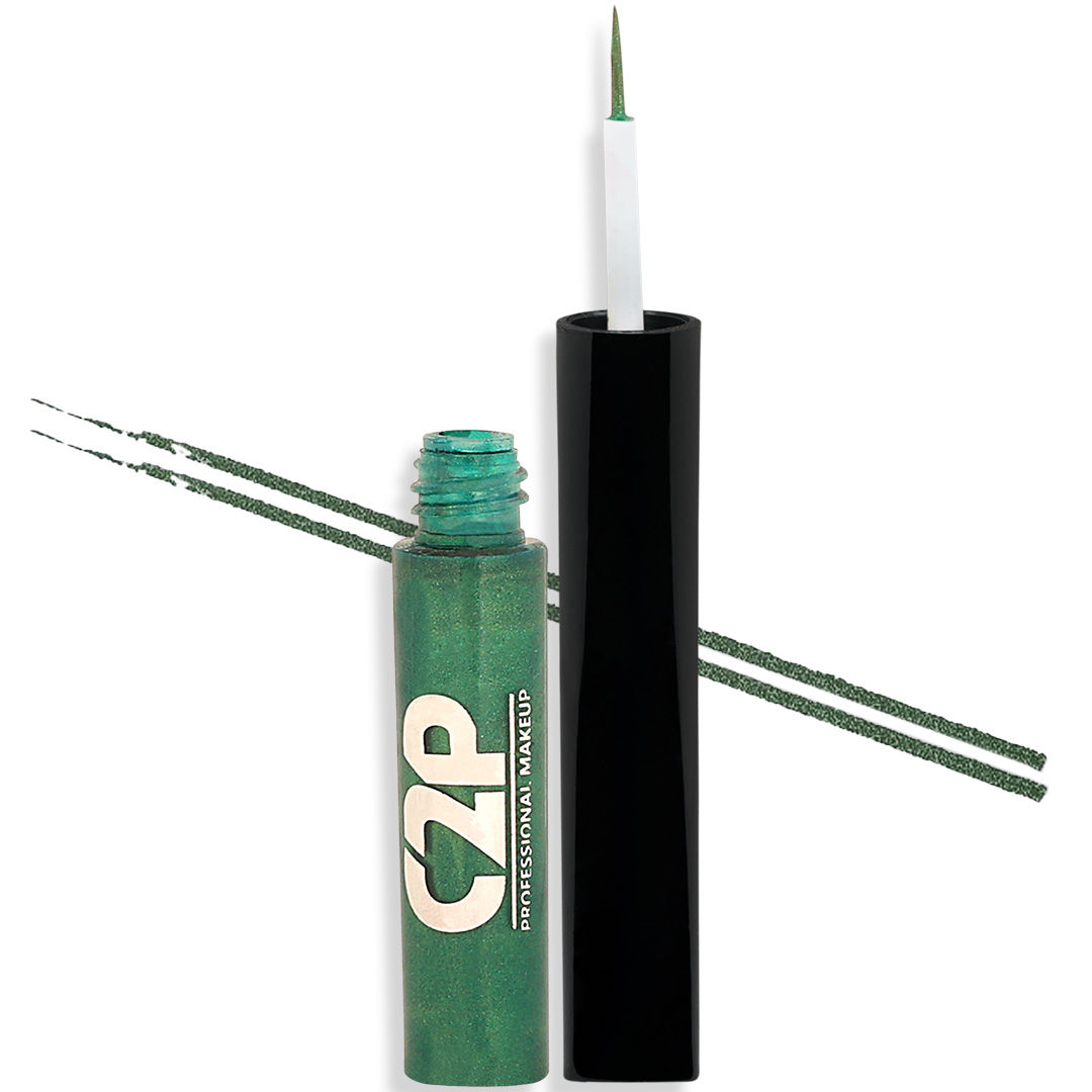 Buy C2P Pro Frame Me! Liquid Waterproof Metallic Color Eyeliner - Green 04 - Purplle