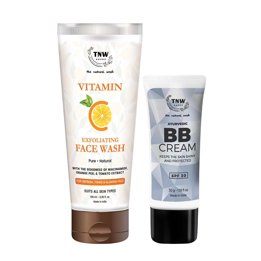 Buy Combo of 2- BB Cream 30gm + Vitamin C Exfoliating Face Wash 100ml - Purplle