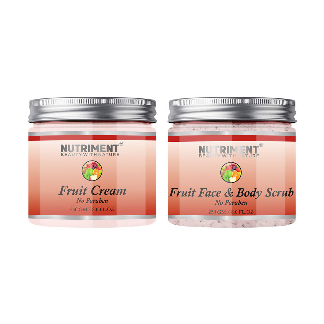 Buy Nutriment Fruit Scrub and Fruit Cream 250gm Each (Pack of 2) - Purplle