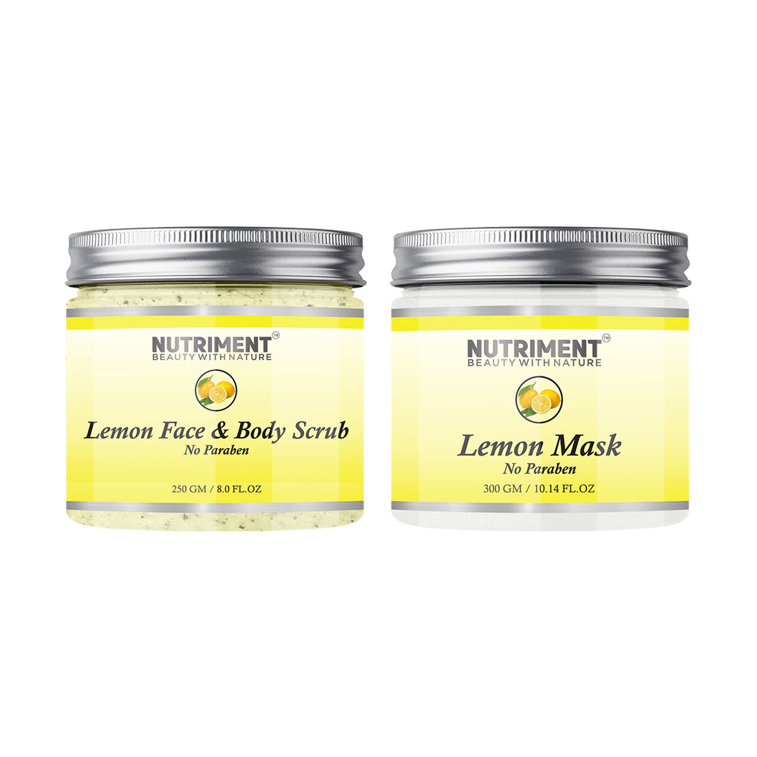 Buy Nutriment Lemon Scrub 250gm and Lemon Mask 300gm Each (Pack of 2) - Purplle