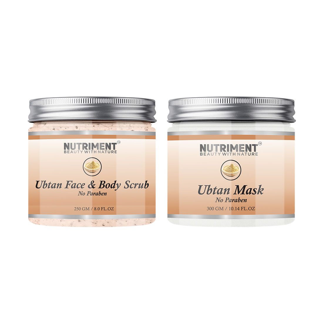 Buy Nutriment Ubtan Scrub 250gm and Ubtan Mask 300gm Each (Pack of 2) - Purplle