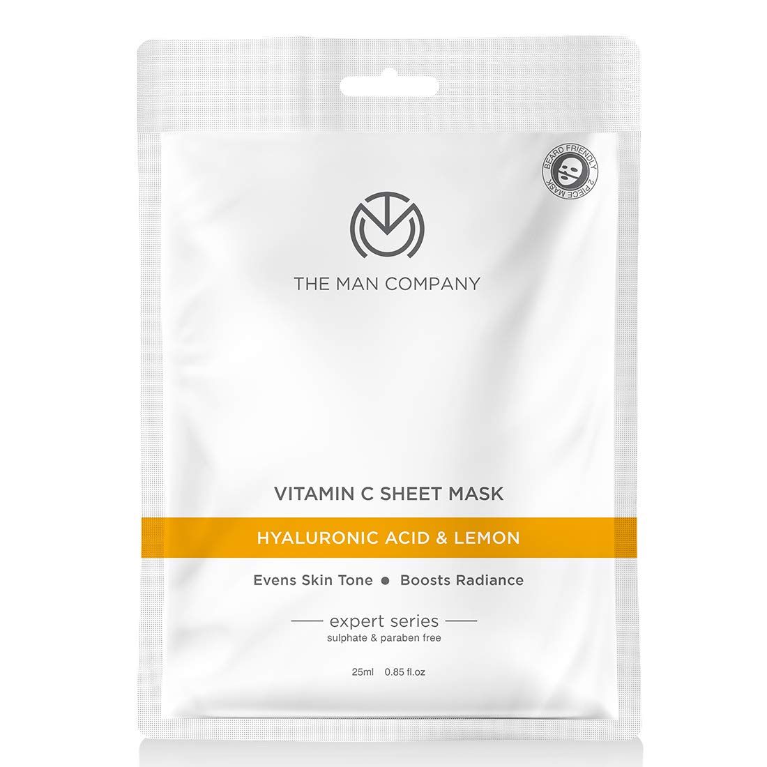 Buy The Man Company Vitamin C Sheet Mask |Aloe Vera| Boosts Collagen, Adds Radiance, Improves Skin Tone, Deep Cleanses and Removes Excess Oil - Purplle